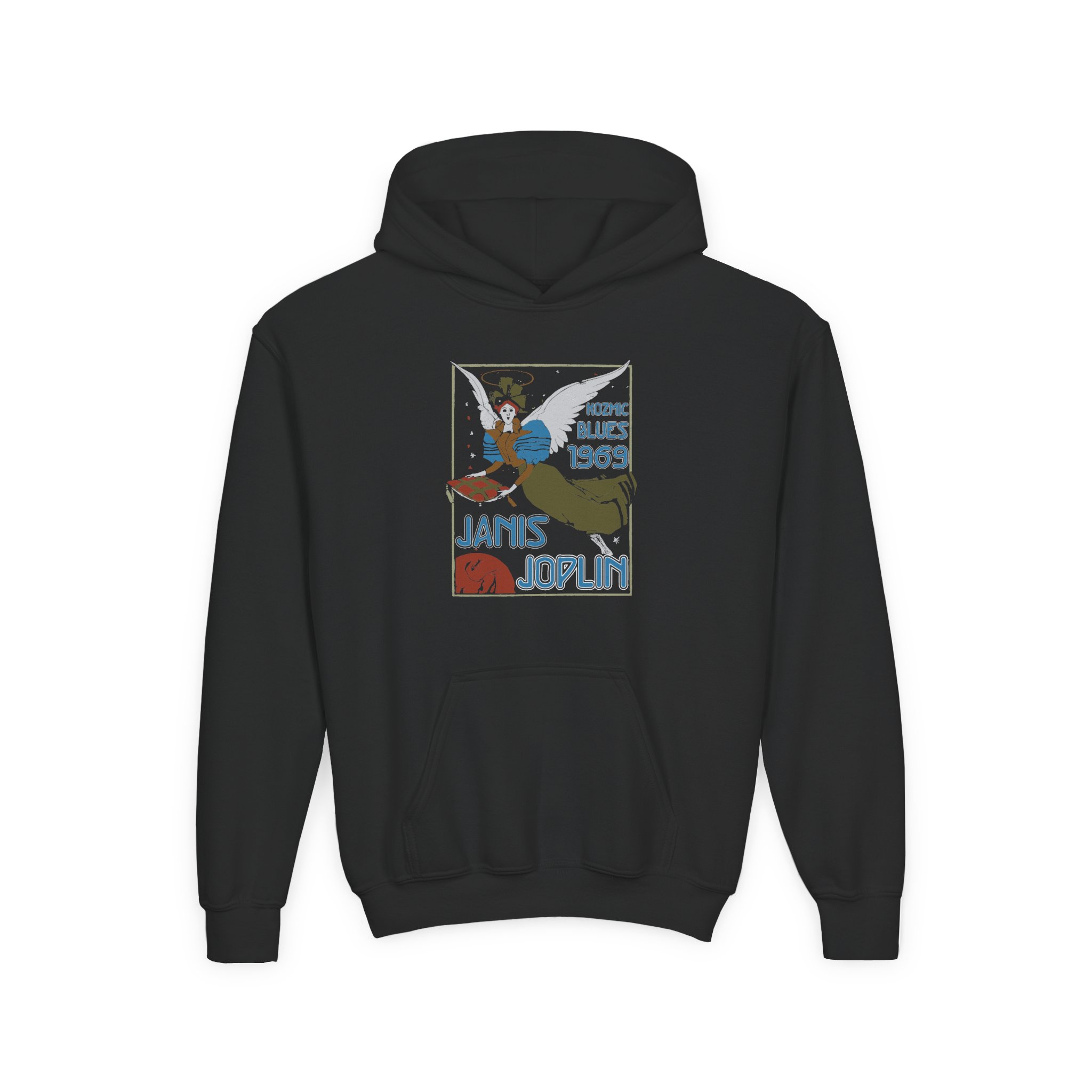 Janis Joplin Kozmic Blues 1969 Youth Heavy Blend Hooded Sweatshirt