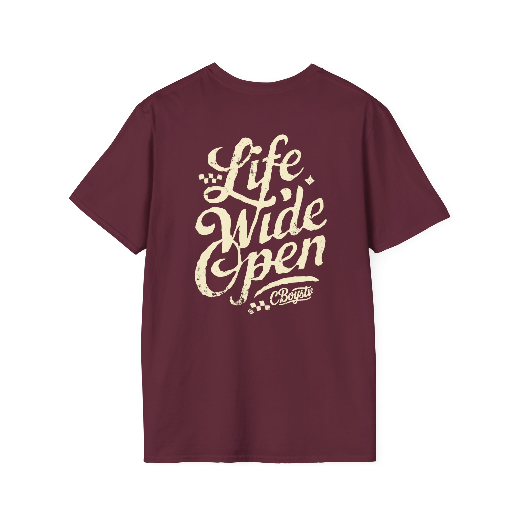 Cboystv Tan Script Unisex Softstyle T-Shirt - Image 4