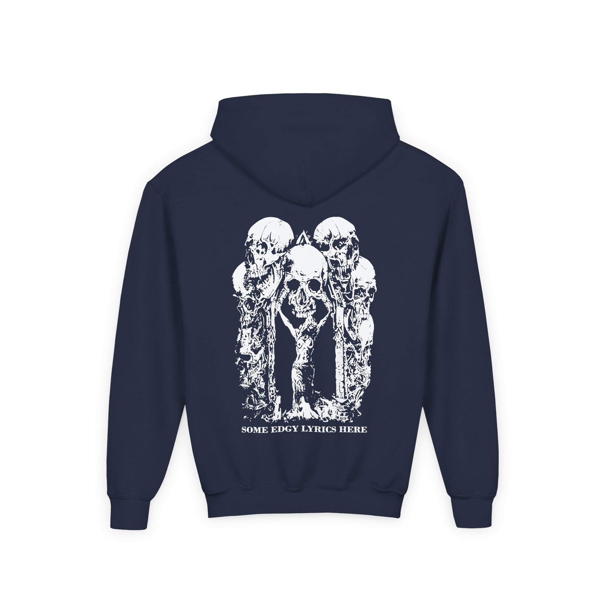 Paleface Swiss Edgy Halloween Youth Heavy Blend Hooded Sweatshirt - Image 10