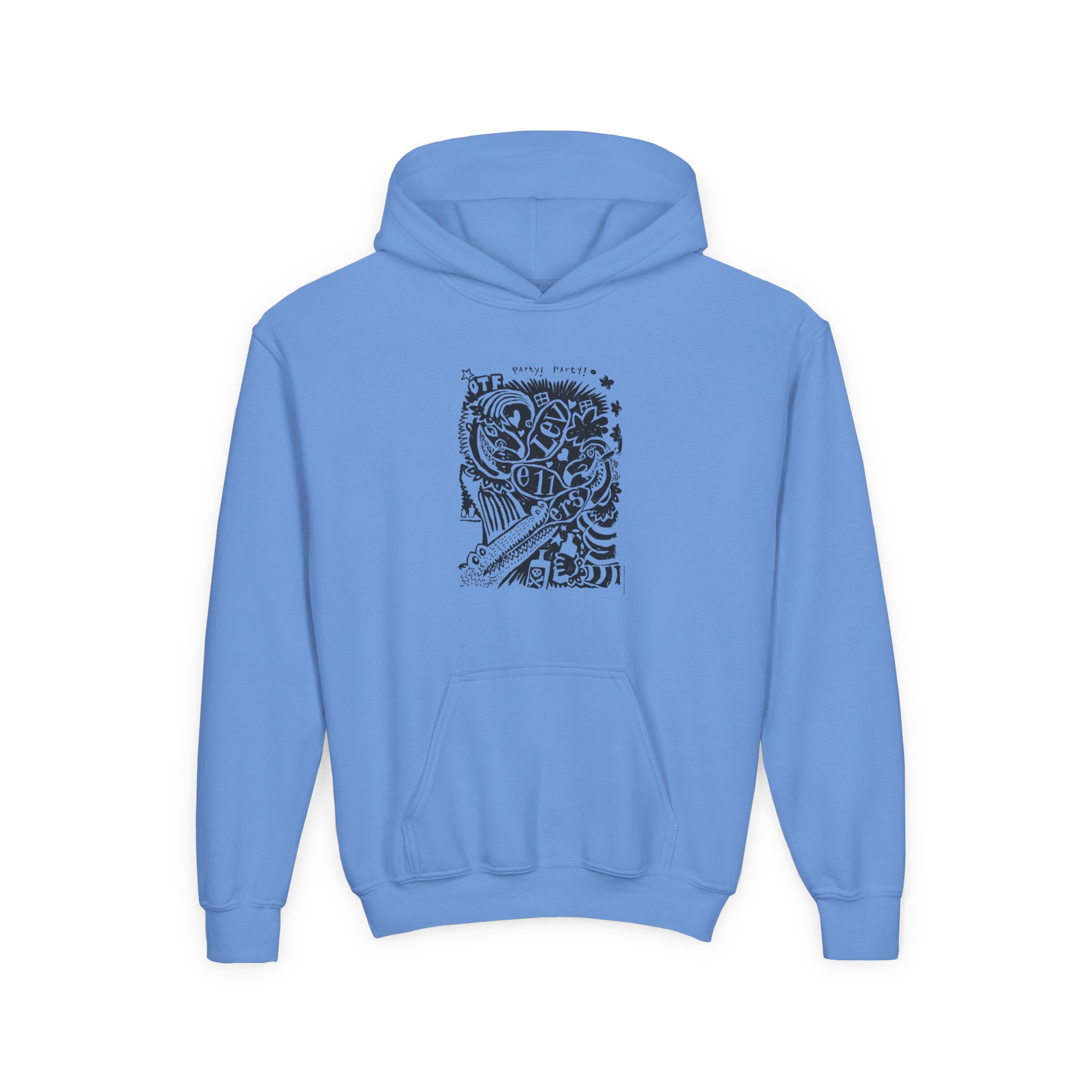 Levellers Party Party Youth Heavy Blend Hooded Sweatshirt - Image 7