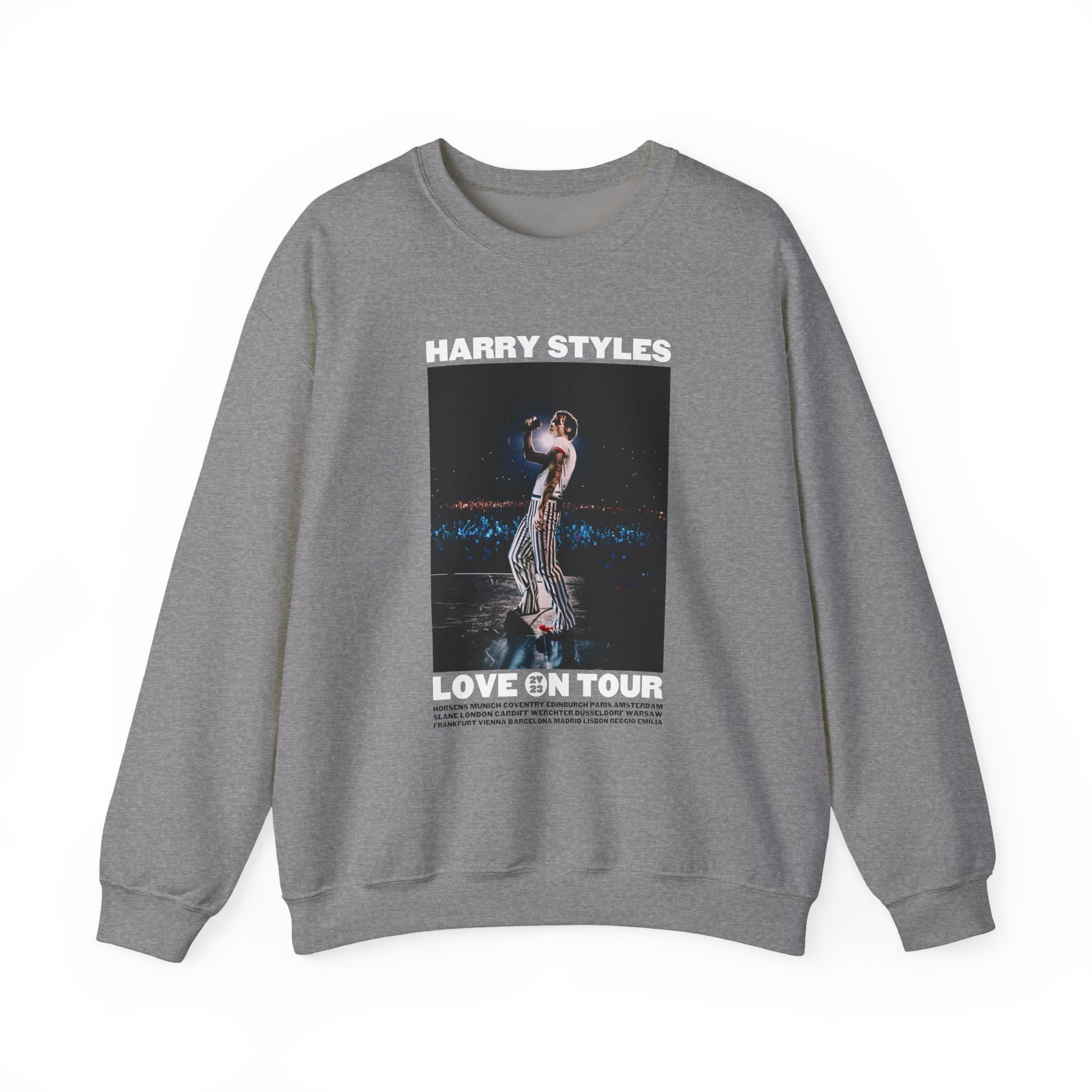 Love on Tour Gray Photo Unisex Heavy Blend™ Crewneck Sweatshirt - Image 3