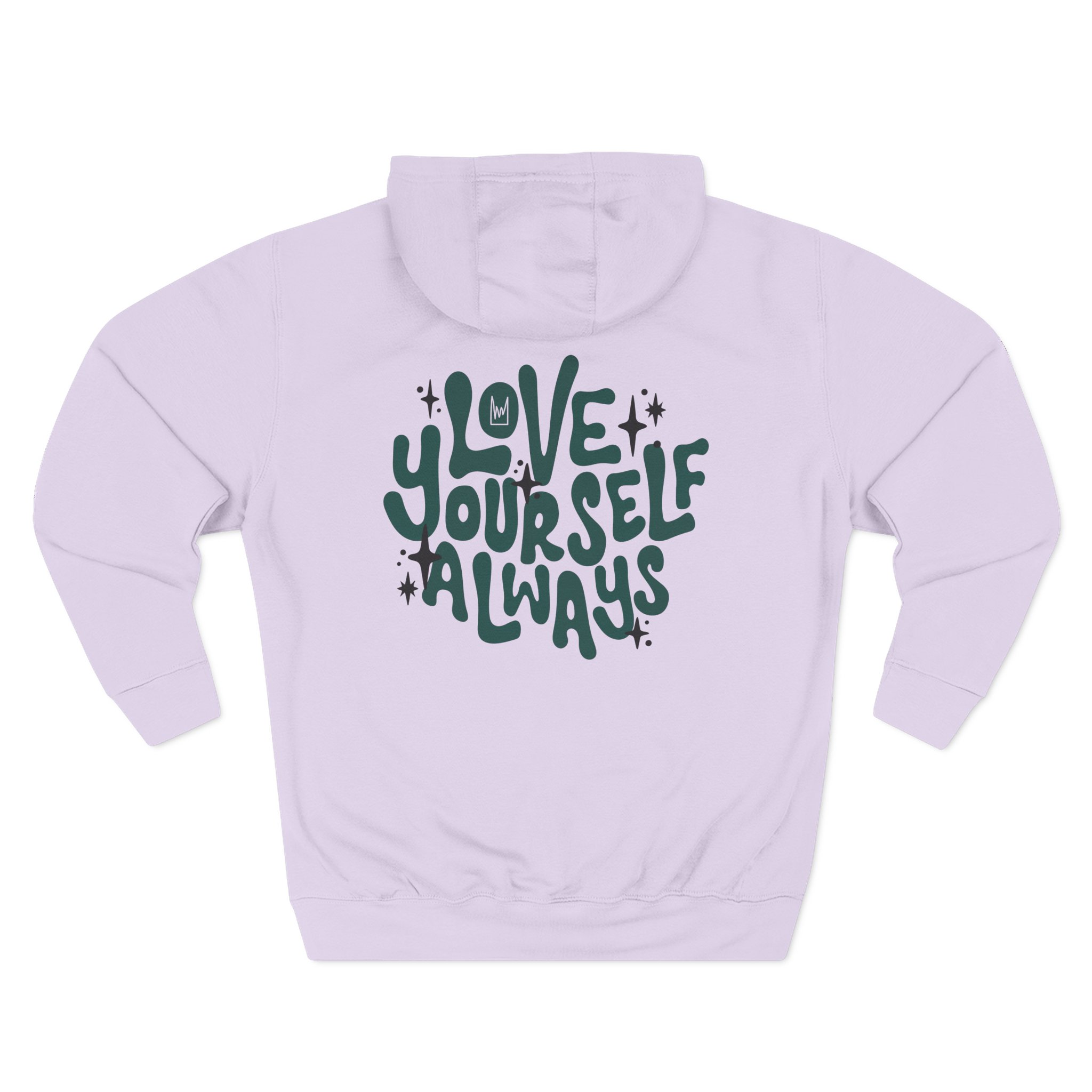 Kinging It Love Yourself Three-Panel Fleece Hoodie - Image 12