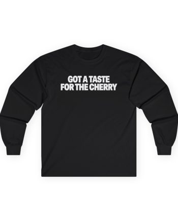 D L Take a Bite Cherry Unisex Ultra Cotton Long Sleeve Tee