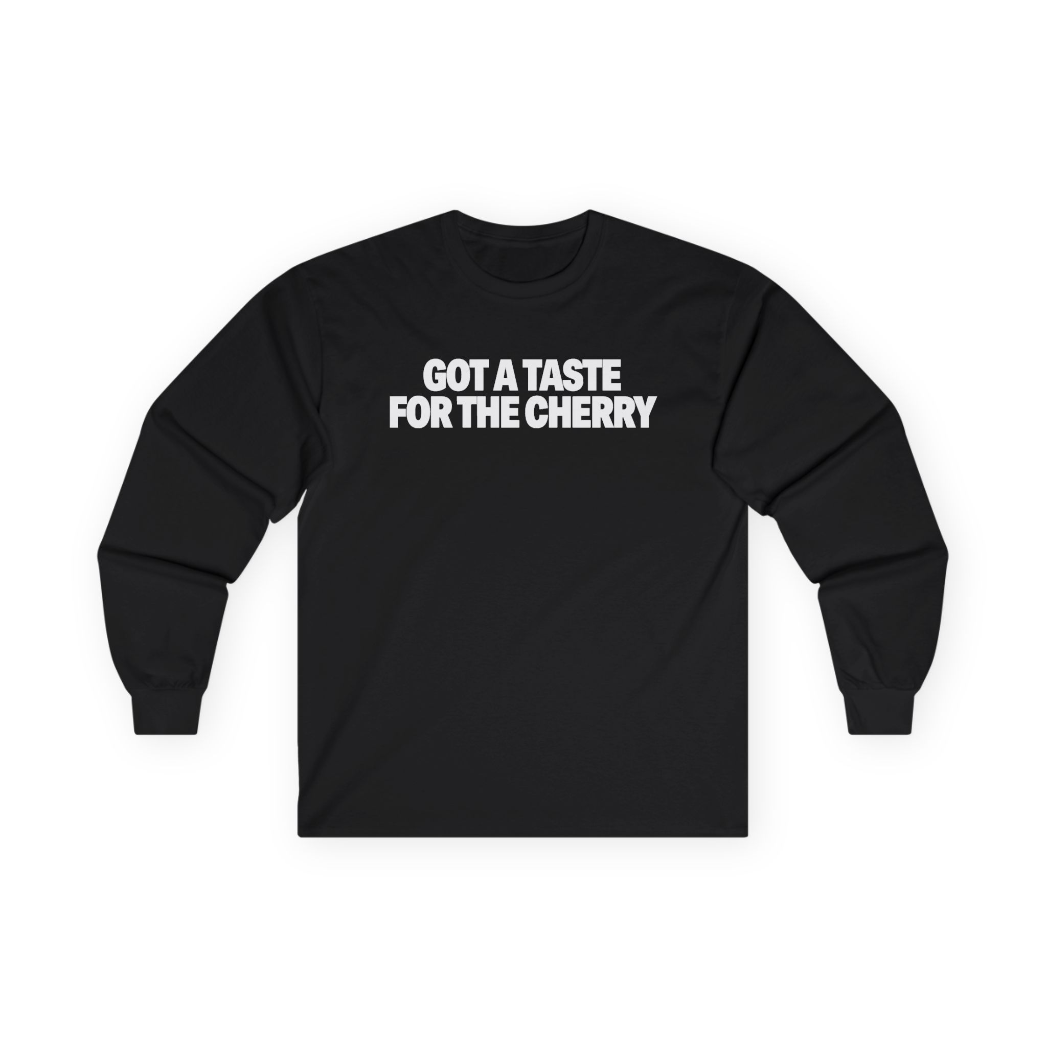 D L Take a Bite Cherry Unisex Ultra Cotton Long Sleeve Tee
