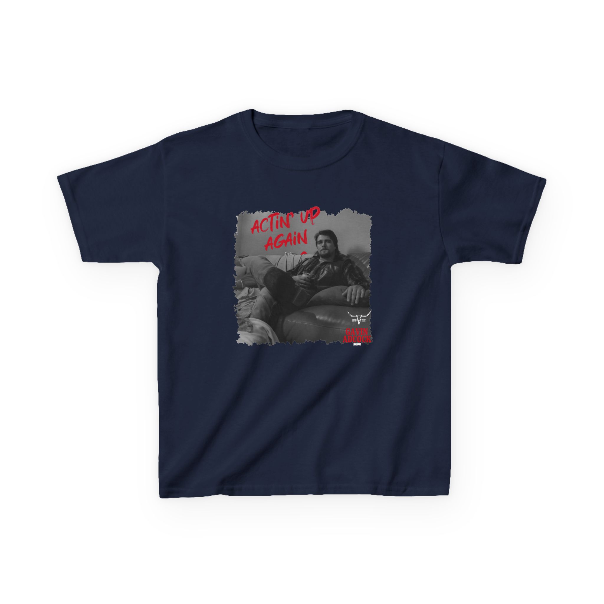 Gavin Adcock Actin' Up Again Album Kids Heavy Cotton™ Tee - Image 5