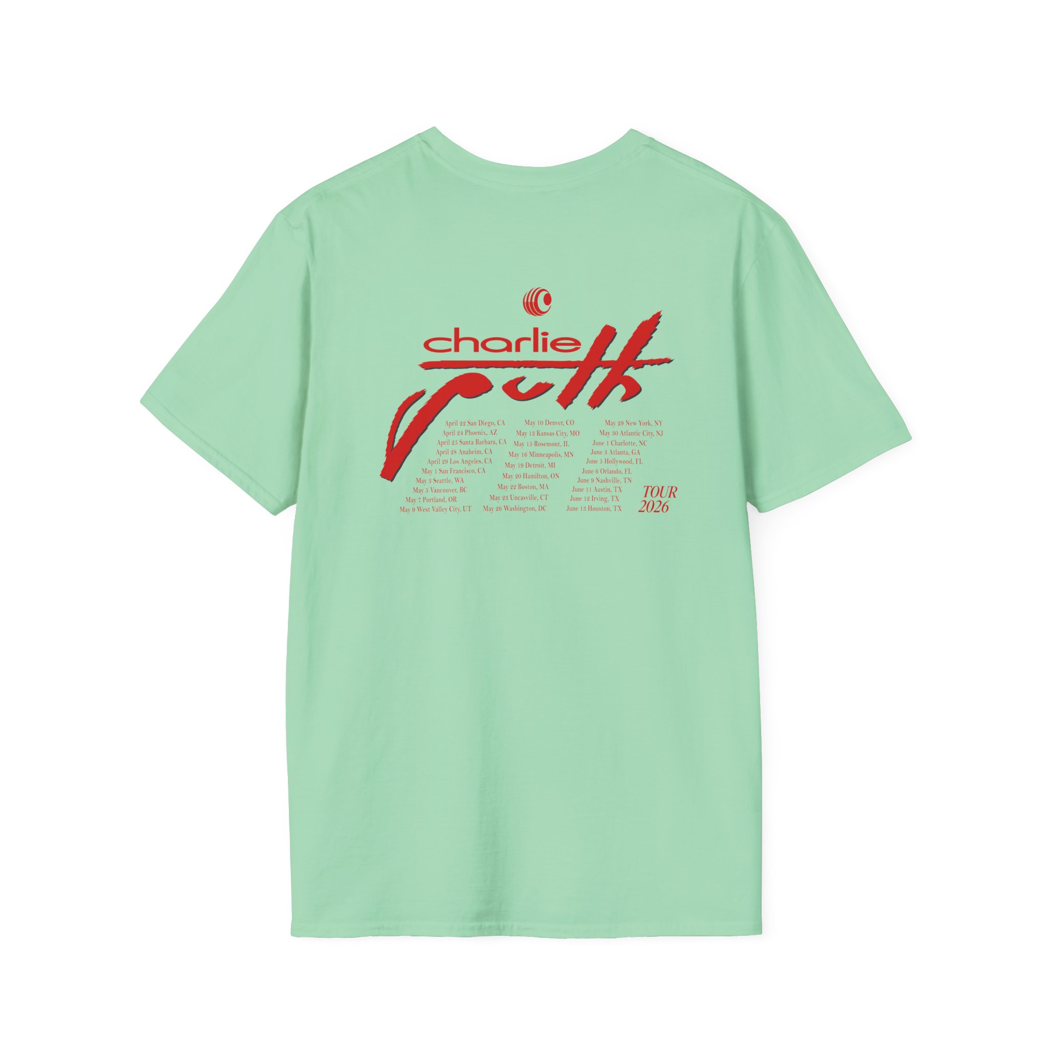 Charlie Puth Charlie Puth 2026 Tour Unisex Softstyle T-Shirt - Image 10