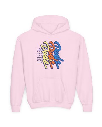 Dude Perfect Stacked Script Youth Heavy Blend Hooded Sweatshirt