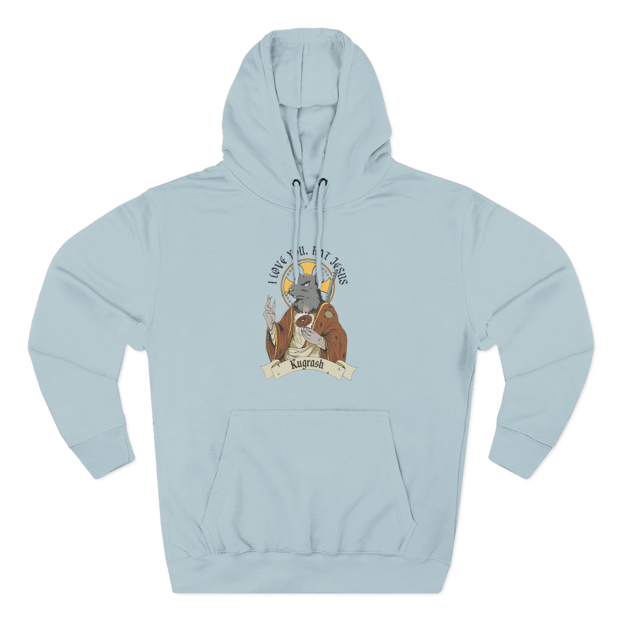 Dropout Rat Jesus Three-Panel Fleece Hoodie - Image 11