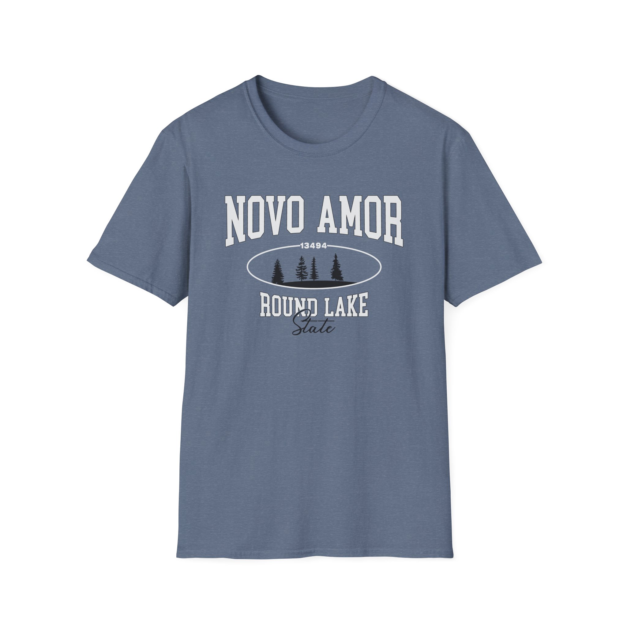 Novo Amor Round Lake State Unisex Softstyle T-shirt - Image 13