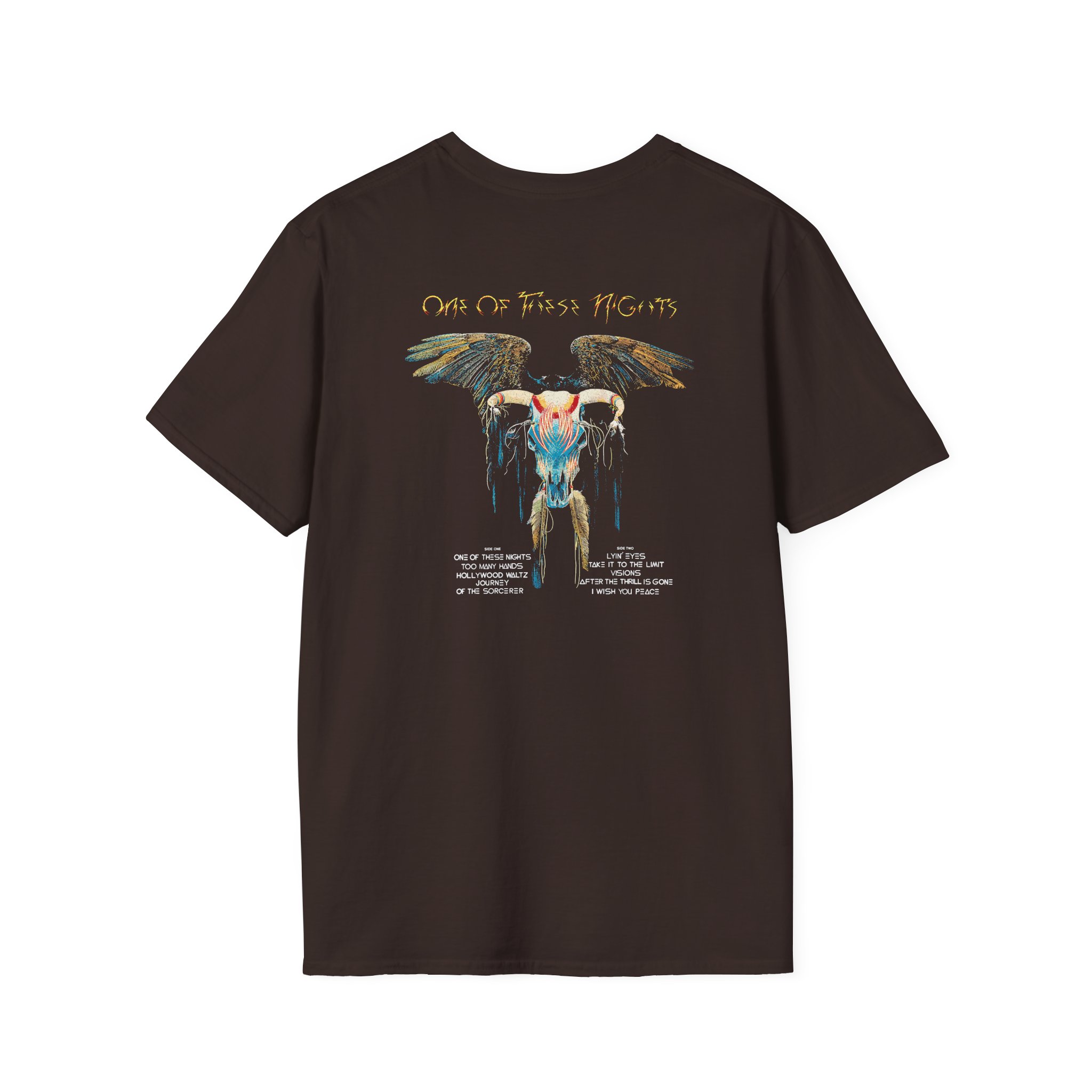 The Eagles One of These Nights Unisex Softstyle T-Shirt - Image 4