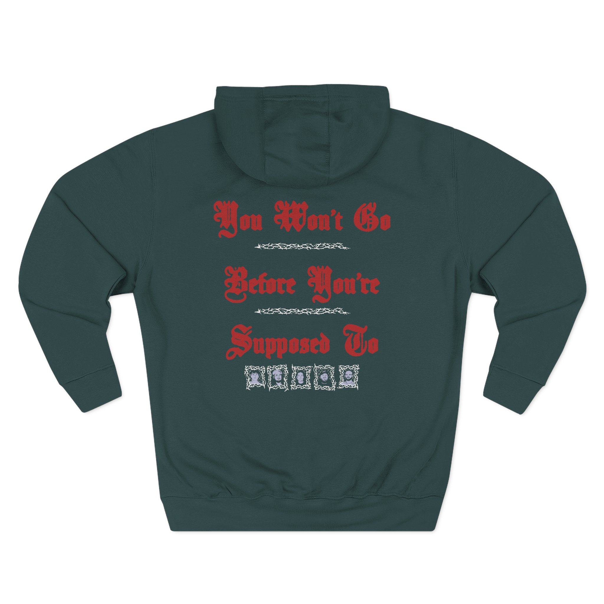 Knocked Loose Girl Knife Suffocate Three-Panel Fleece Hoodie - Image 6