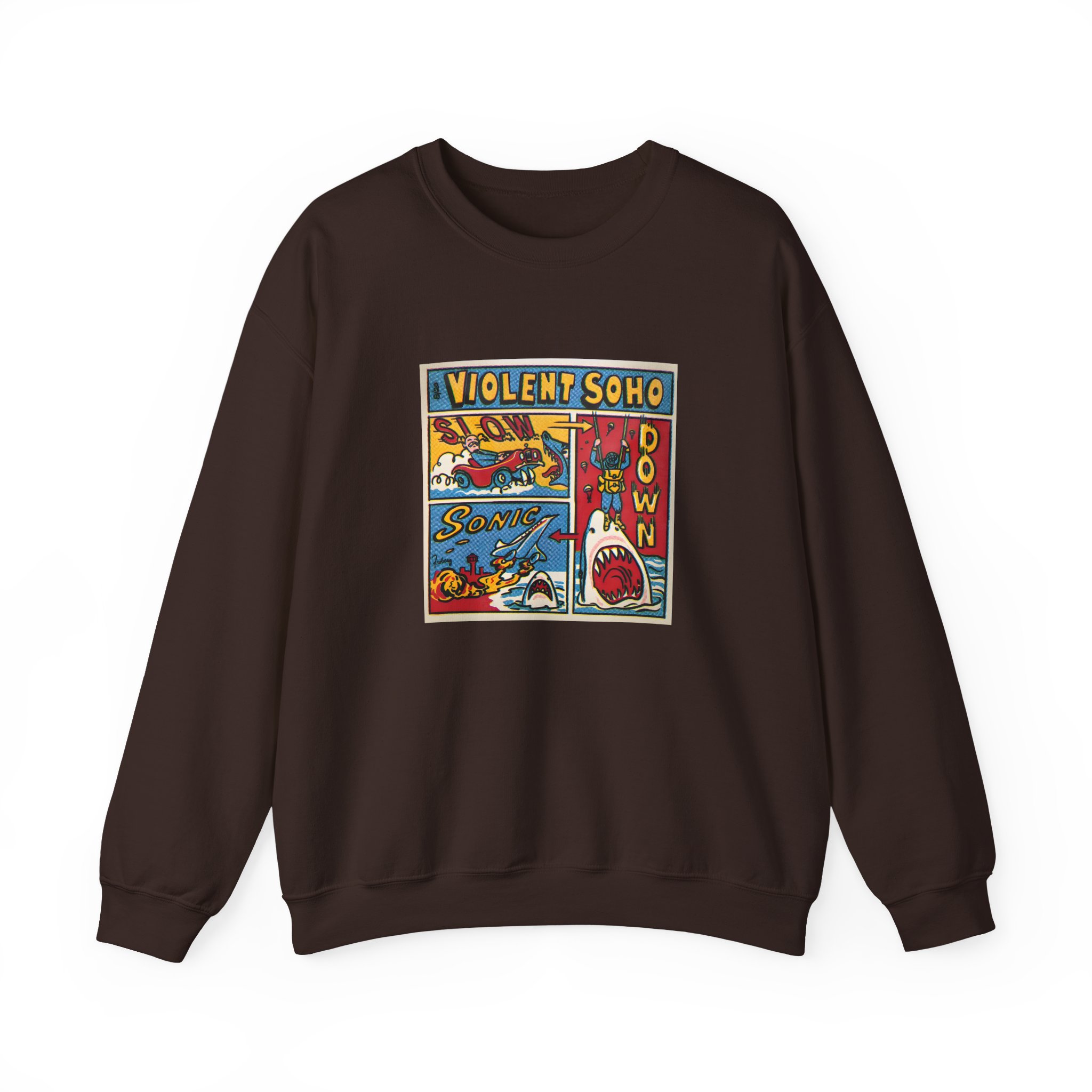Violent Soho Slow Down Sonic Unisex Heavy Blend™ Crewneck Sweatshirt - Image 5