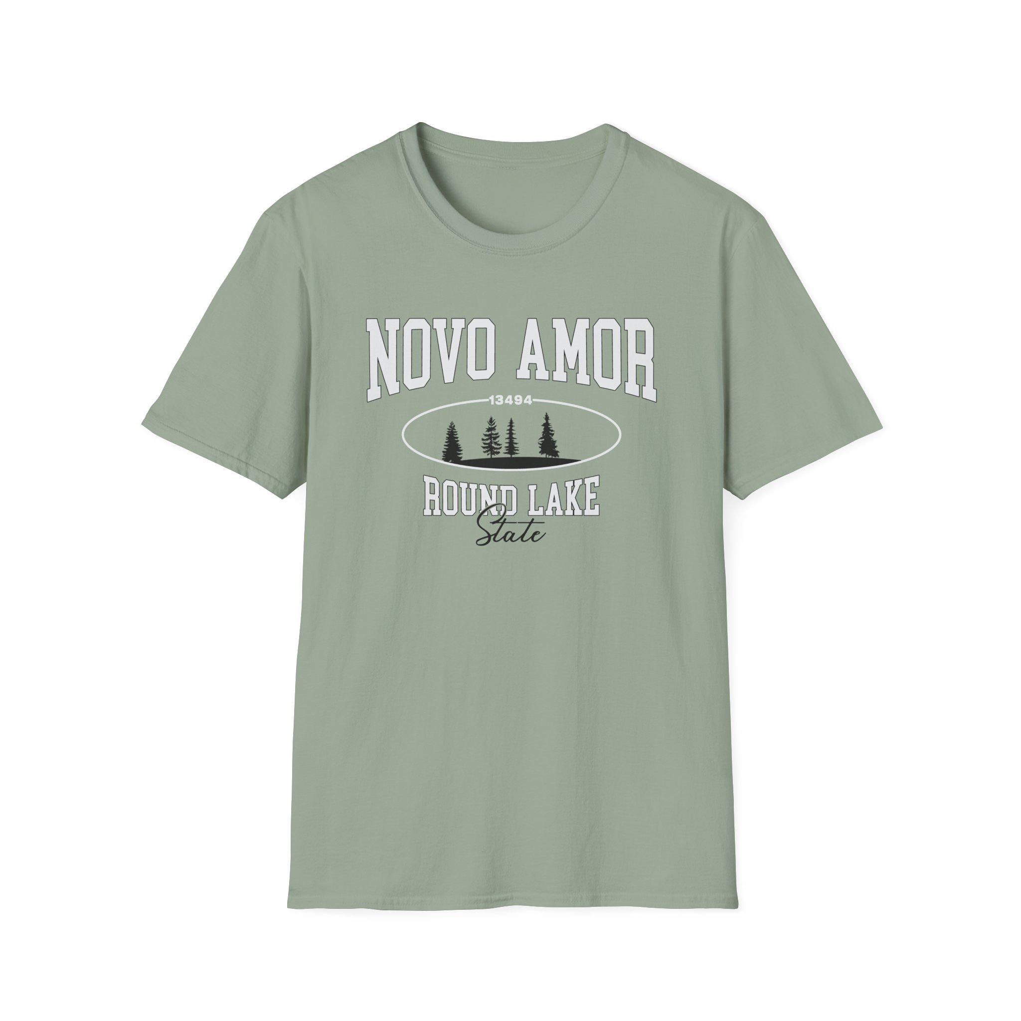 Novo Amor Round Lake State Unisex Softstyle T-shirt - Image 5