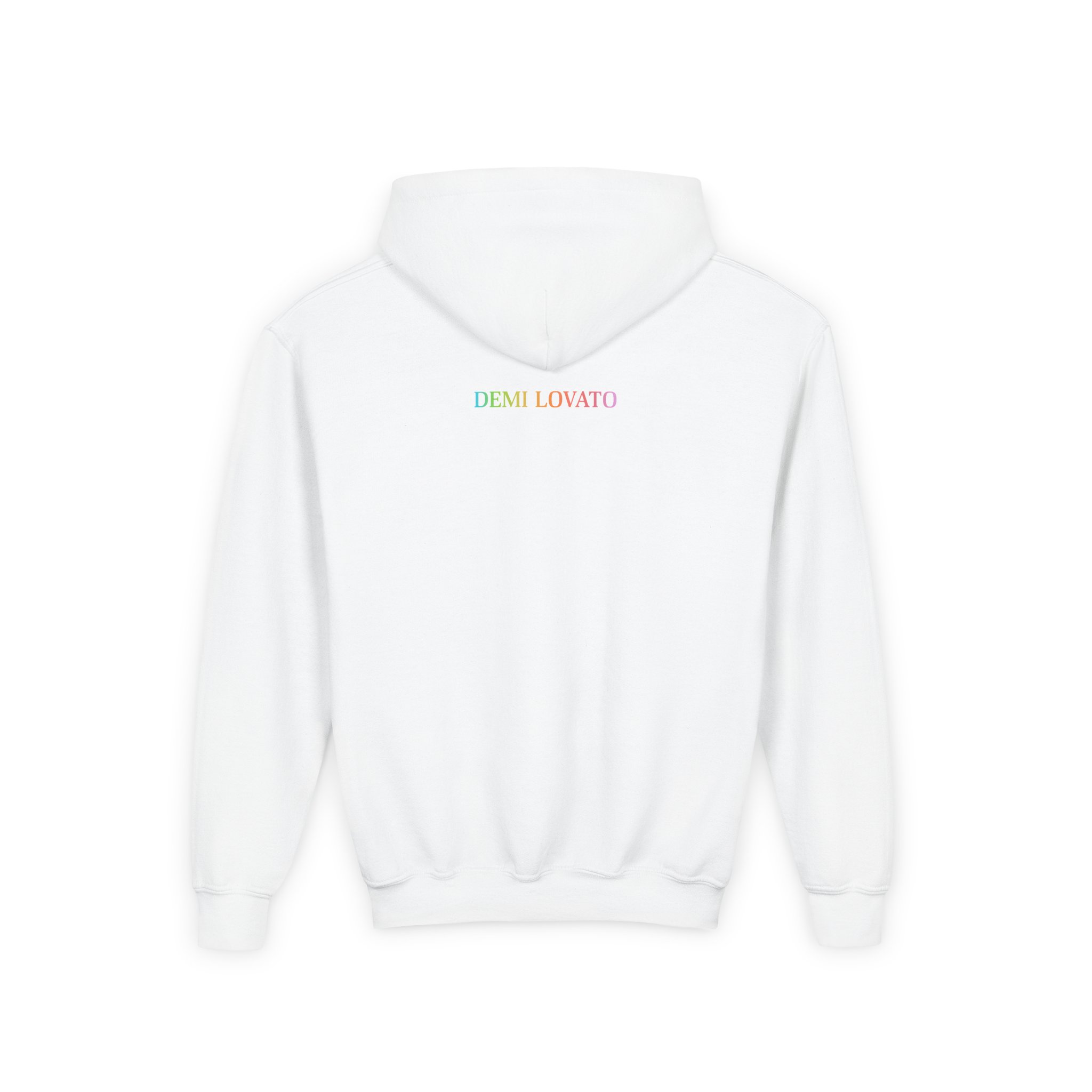 D L My Girlfriends Are My Boyfriend Pride Youth Heavy Blend Hooded Sweatshirt - Image 2