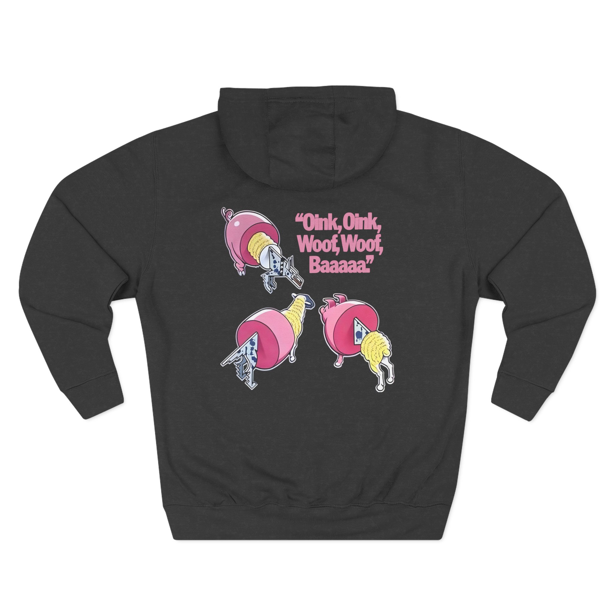 Pink Floyd Animals Oink Oink Three-Panel Fleece Hoodie - Image 4