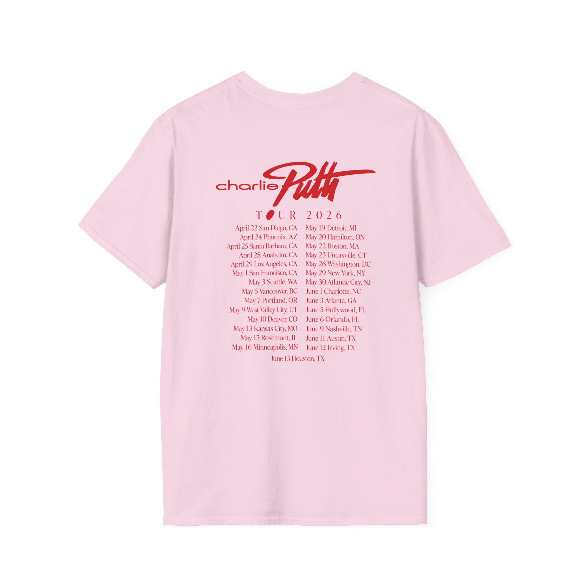 Charlie Puth Whatever's Clever! 2026 Unisex Softstyle T-shirt - Image 14