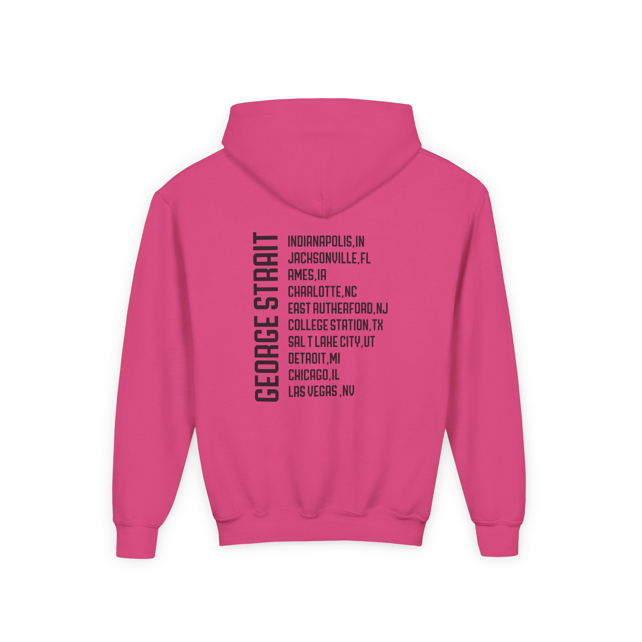 George Strait Heather Denim Silhouette Youth Heavy Blend Hooded Sweatshirt - Image 10