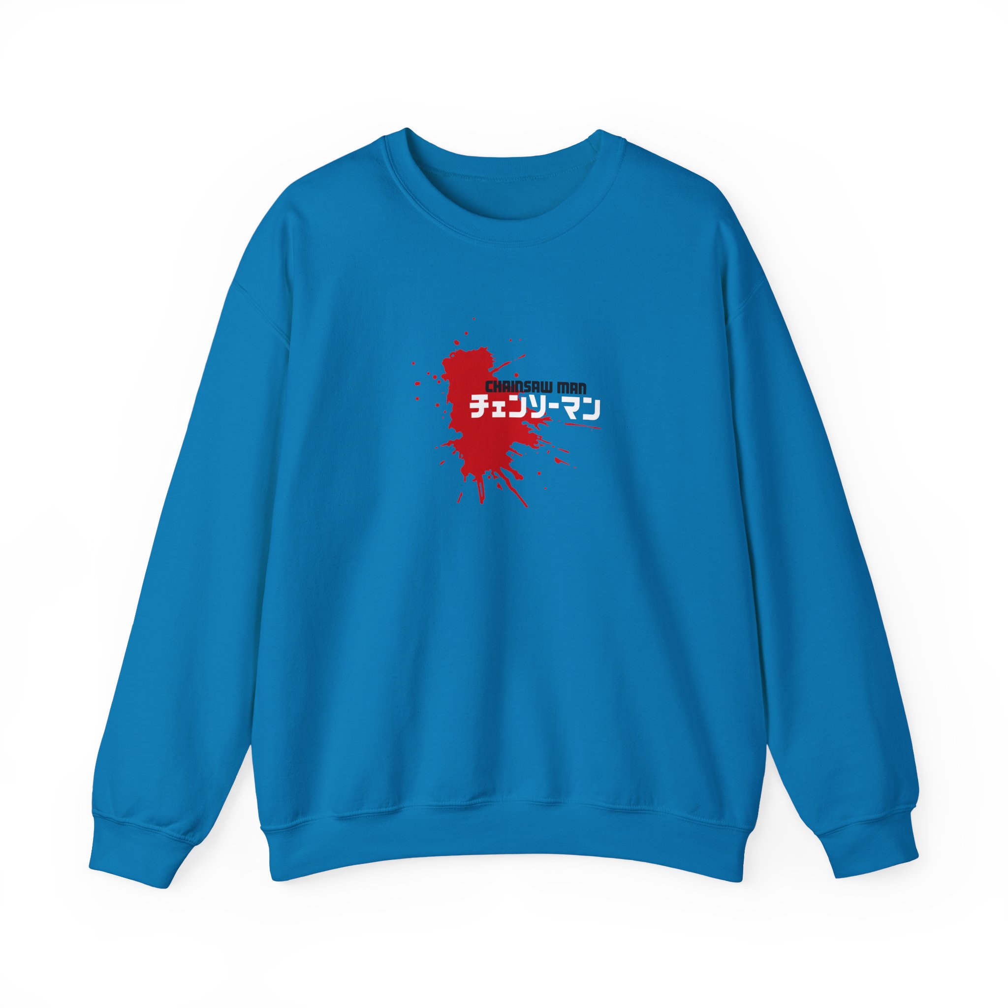 Chainsaw Man Power Grey Melange Unisex Heavy Blend™ Crewneck Sweatshirt - Image 11