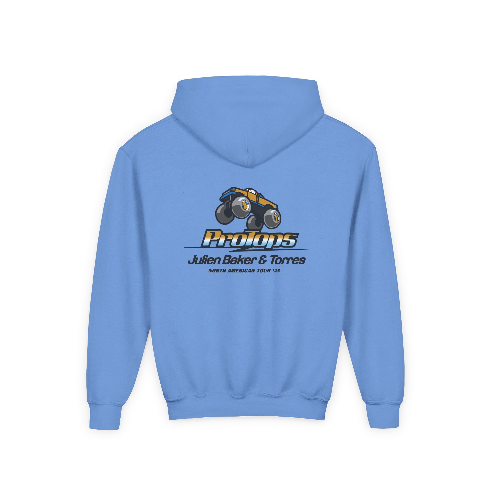 Julien Baker Protops Monster Truck Youth Heavy Blend Hooded Sweatshirt - Image 6