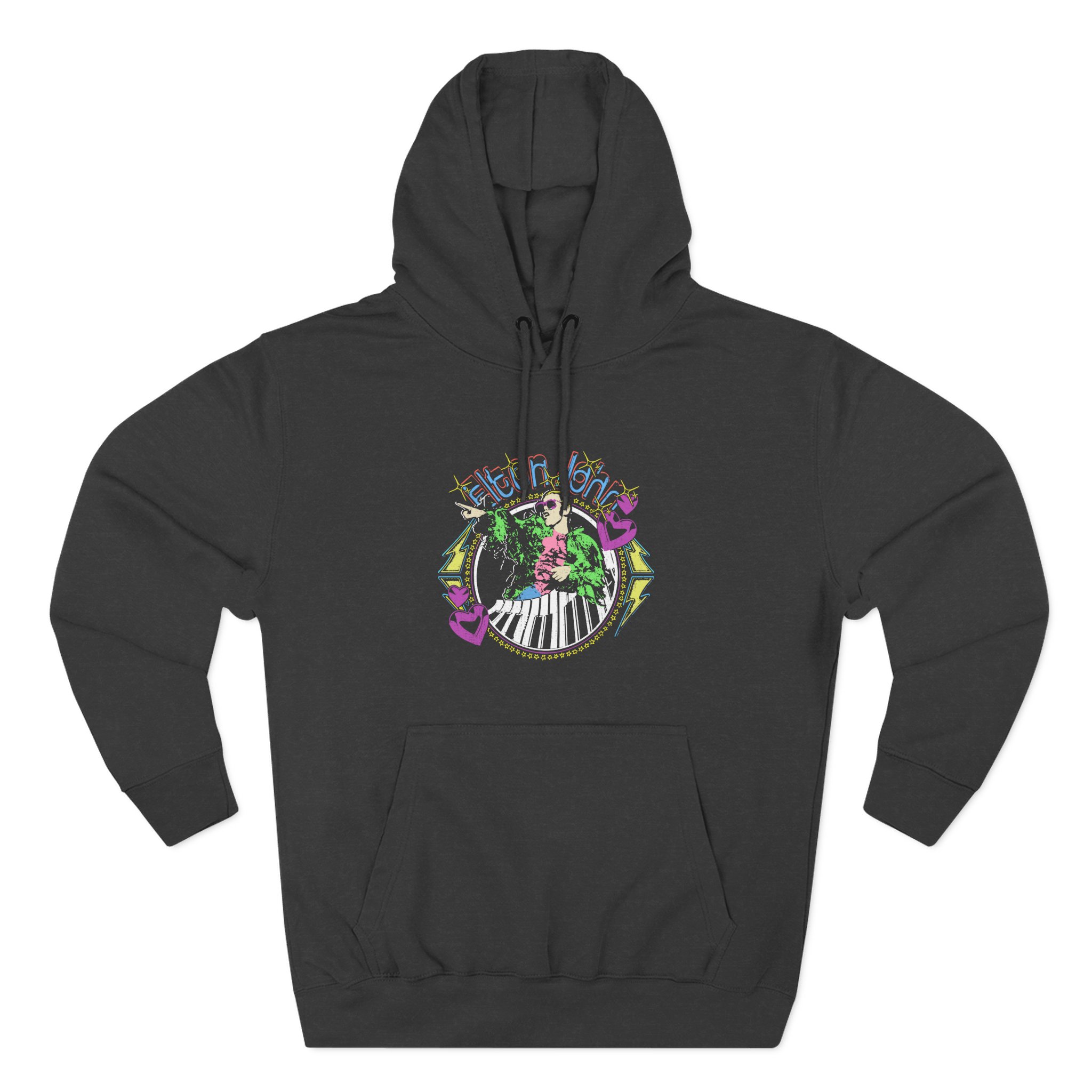 Ej Farewell Distressed Threshold Piano Hearts Three-panel Fleece Hoodie - Image 3