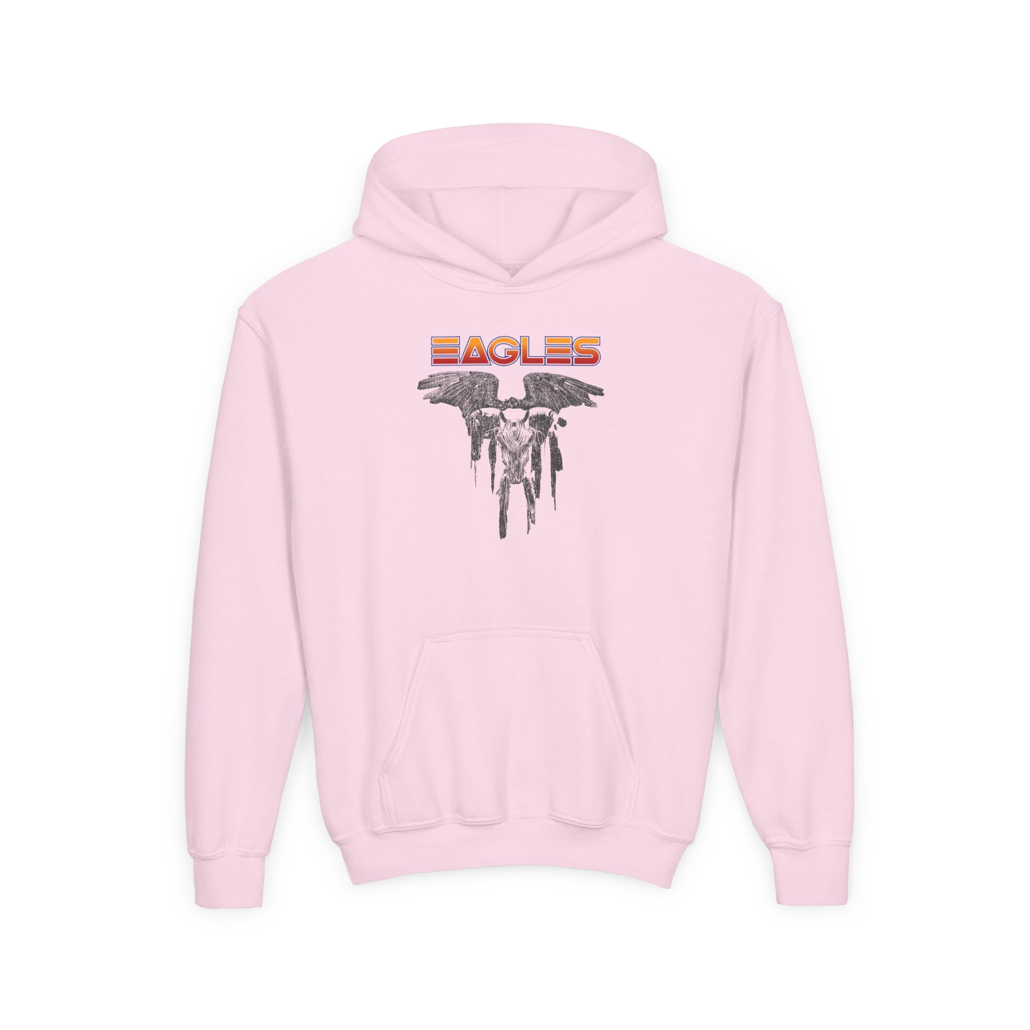 Youth The Eagles One of These Nights Ringer Heavy Blend Hooded Sweatshirt - Image 3