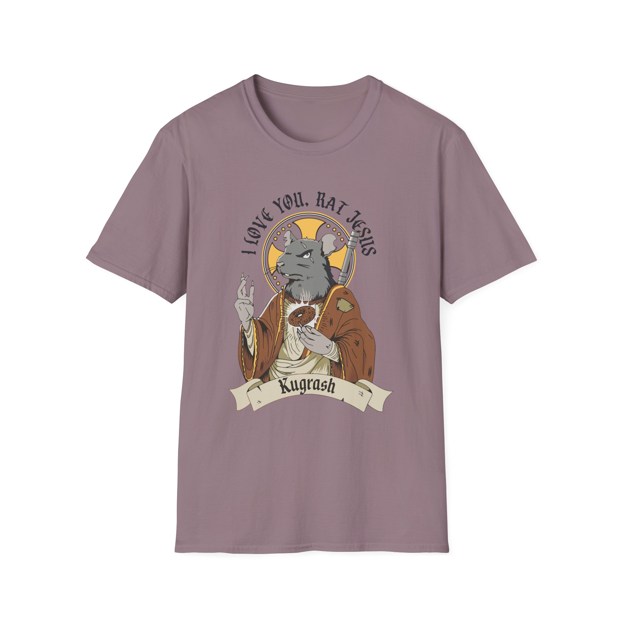 Dropout Rat Jesus Unisex Softstyle T-shirt - Image 19