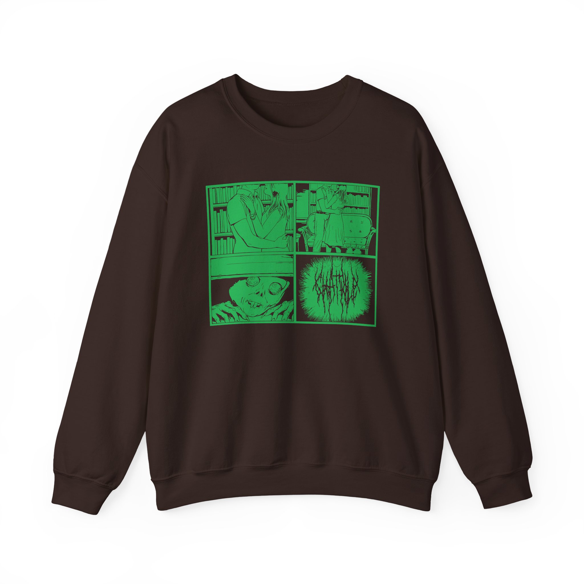 Chat Pile Green Rat Boy Unisex Heavy Blend™ Crewneck Sweatshirt - Image 3