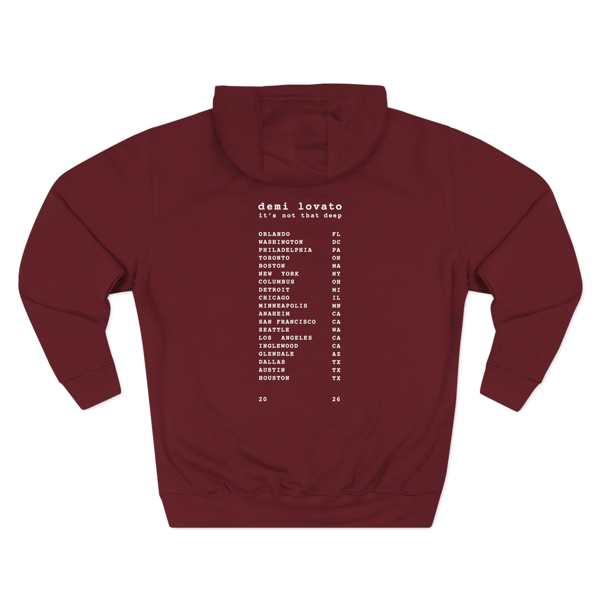 D L It’s Not That Deep Tour Three-panel Fleece Hoodie - Image 12