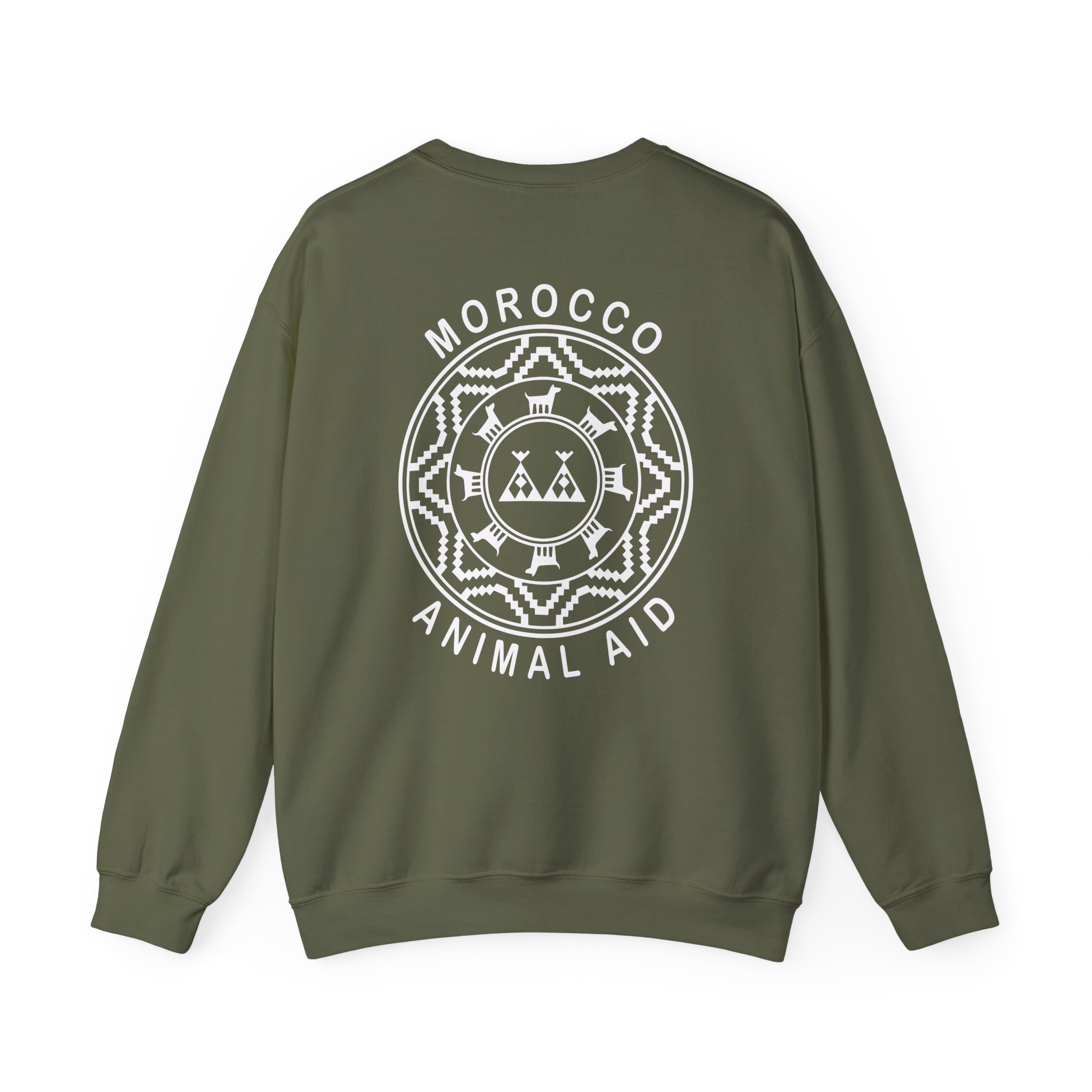 Kinging It Morocco Animal Aid Unisex Heavy Blend™ Crewneck Sweatshirt - Image 8