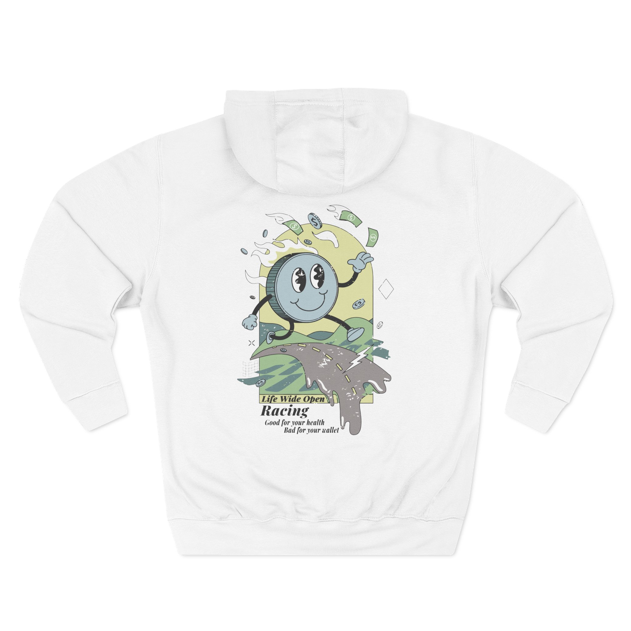 Cboystv Racing Coin Three-Panel Fleece Hoodie - Image 2