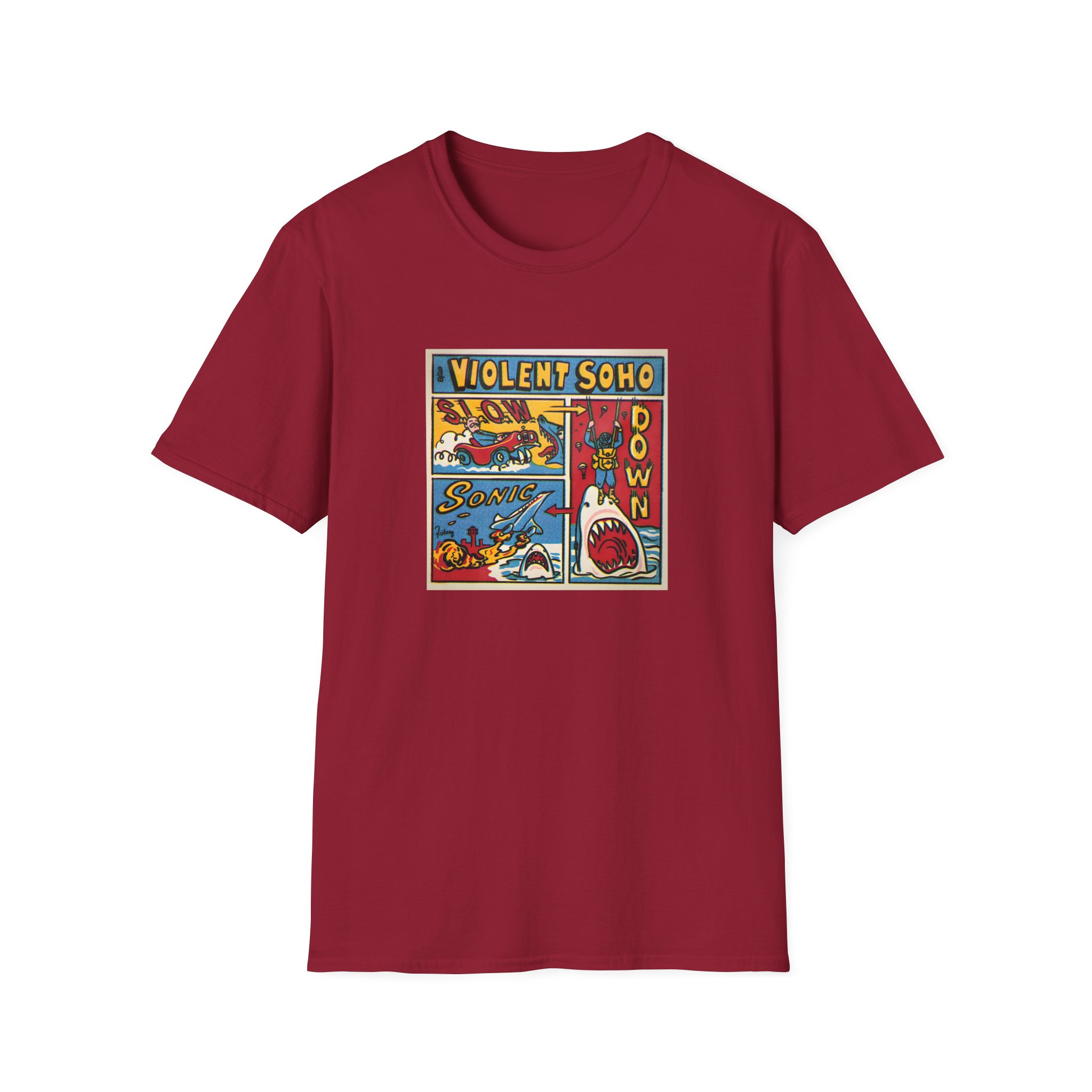 Violent Soho Slow Down Sonic Unisex Softstyle T-Shirt - Image 25