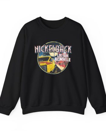 Nickelback Live From Nashville B&W Raglan Unisex Heavy Blend™ Crewneck Sweatshirt