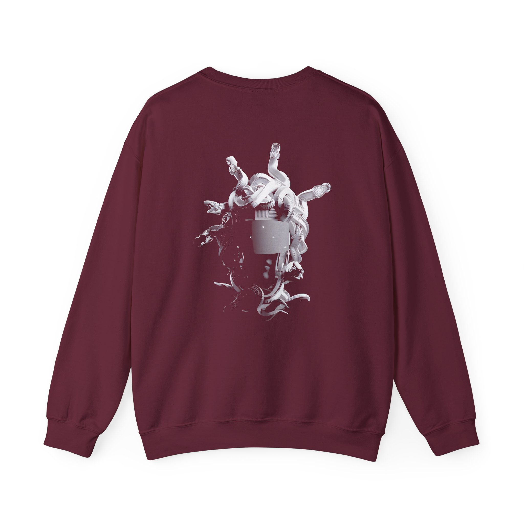 Meduza Greyscale Head Unisex Heavy Blend™ Crewneck Sweatshirt - Image 4