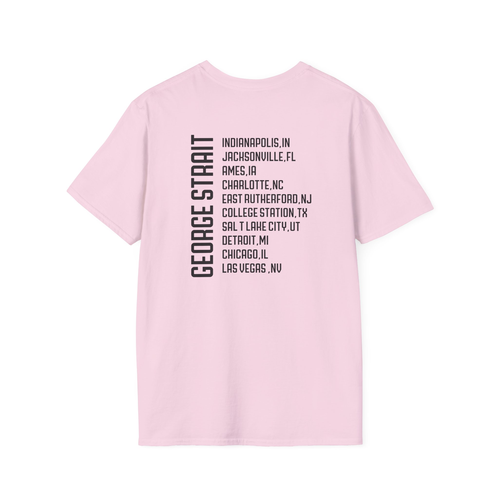 George Strait Heather Denim Silhouette Unisex Softstyle T-Shirt - Image 26