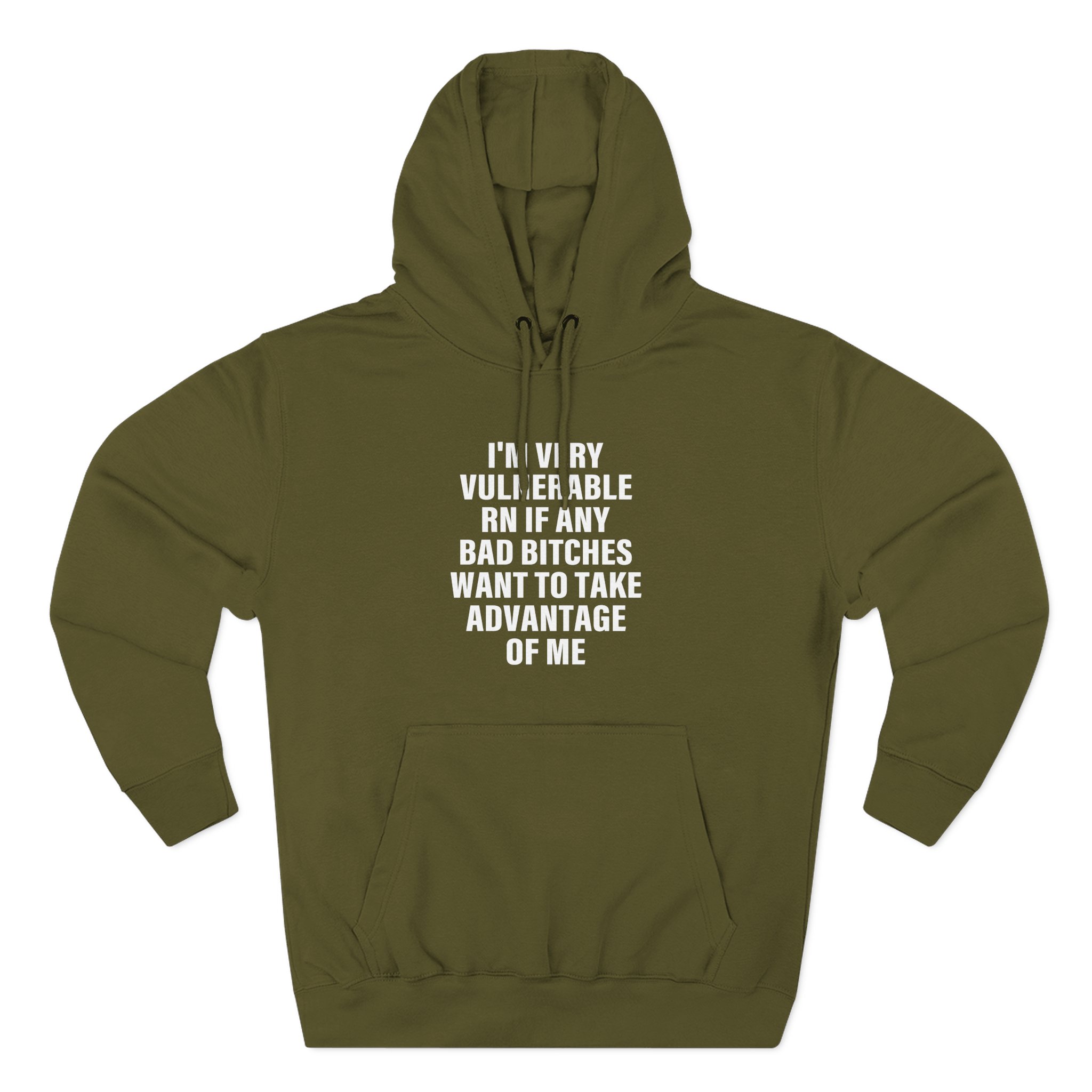 Dom Dolla I'm Very Vulnerable Rn if Any Bad Bitches Want to Take Advantage of Me Three-Panel Fleece Hoodie - Image 5