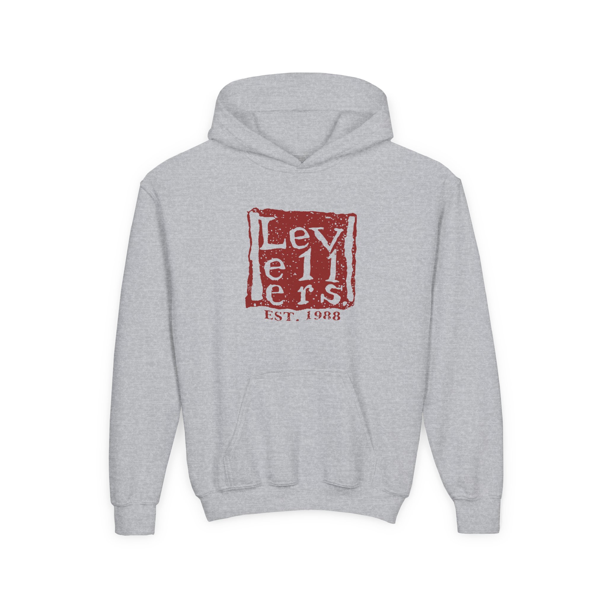 Levellers Logo Youth Heavy Blend Hooded Sweatshirt - Image 5