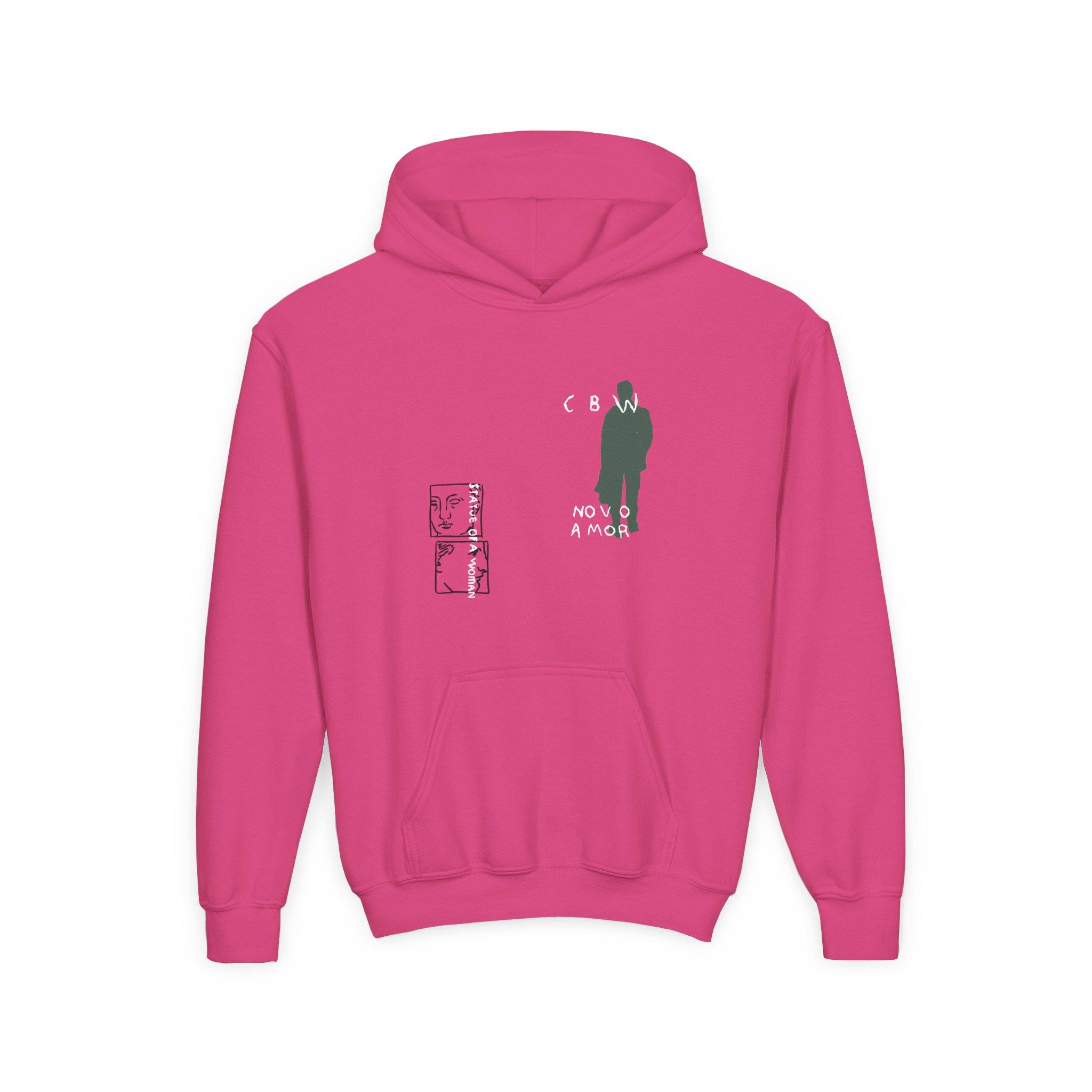 Novo Amor Statue Youth Heavy Blend Hooded Sweatshirt - Image 5