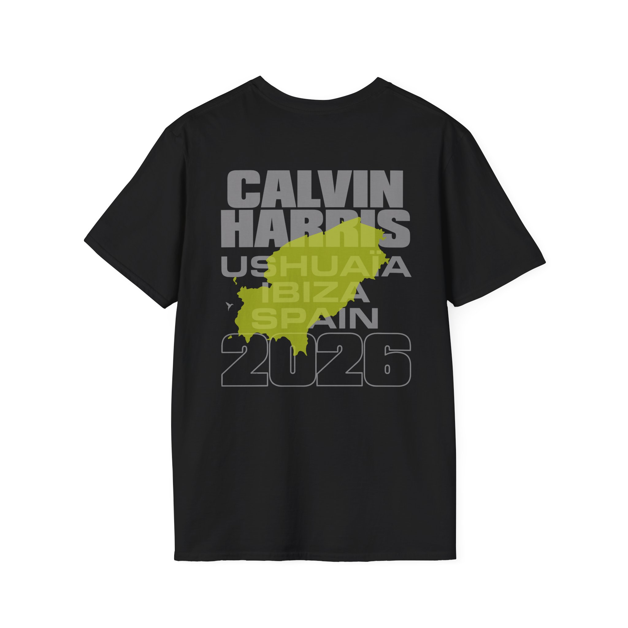 Calvin Harris Ibiza Text Unisex Softstyle T-Shirt - Image 2