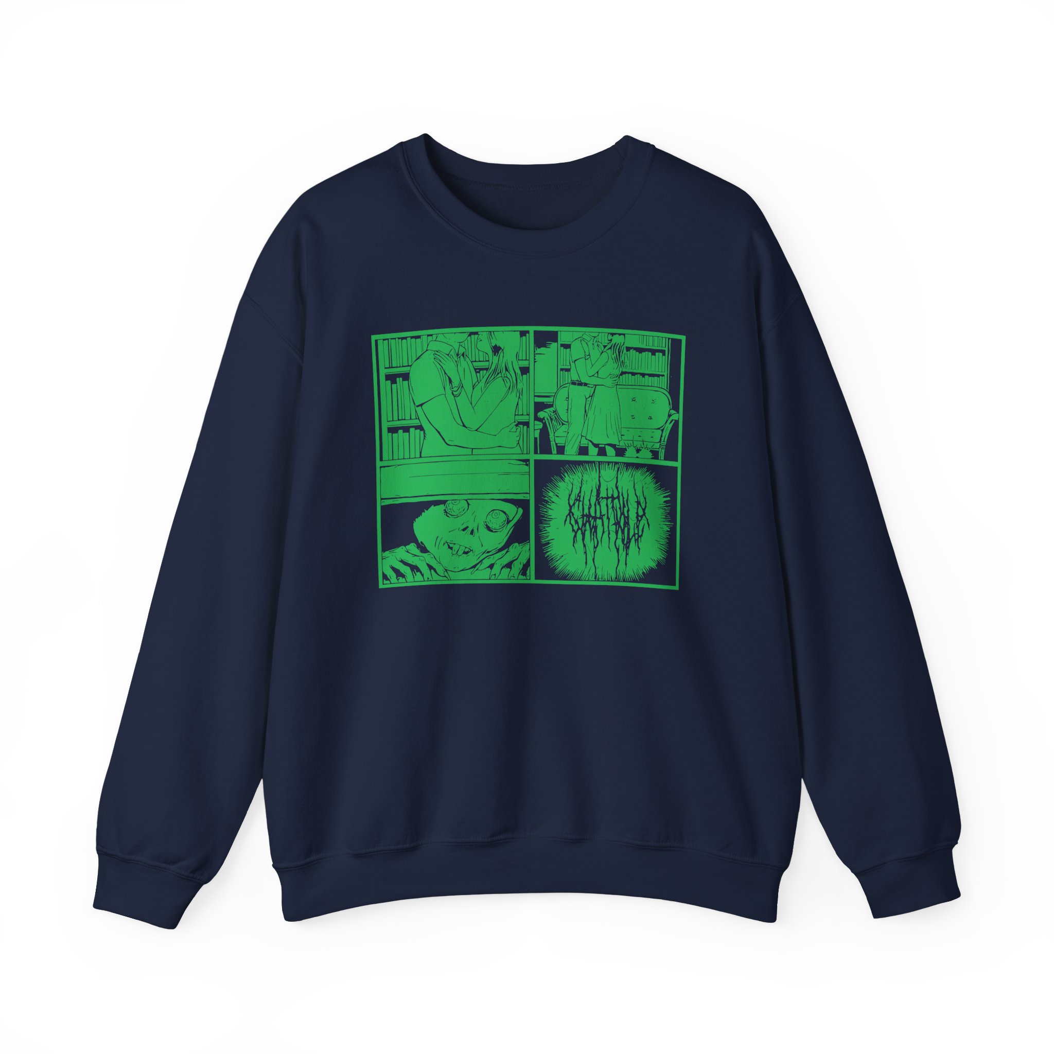 Chat Pile Green Rat Boy Unisex Heavy Blend™ Crewneck Sweatshirt - Image 5