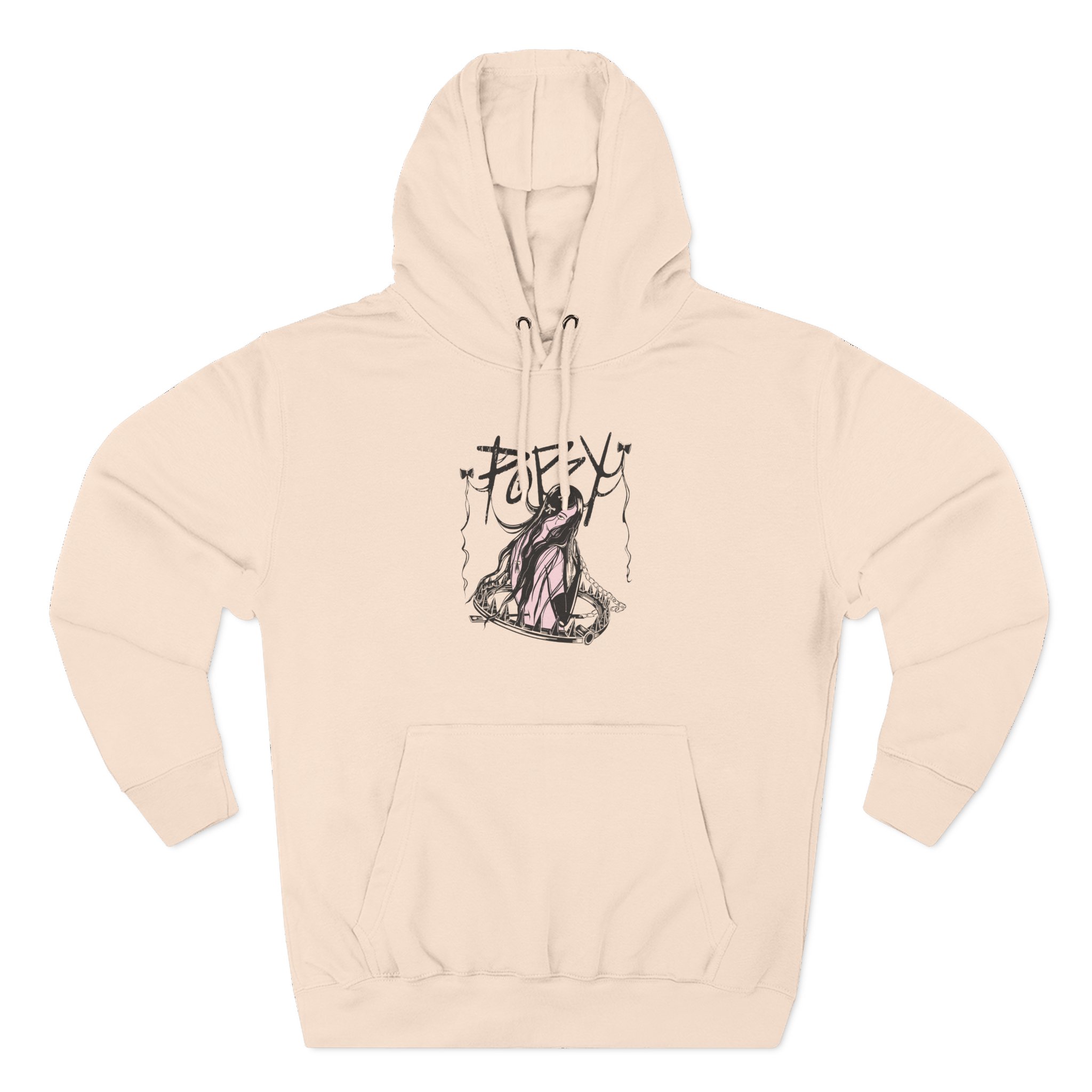 Poppy Negative Spaces Three-Panel Fleece Hoodie - Image 7