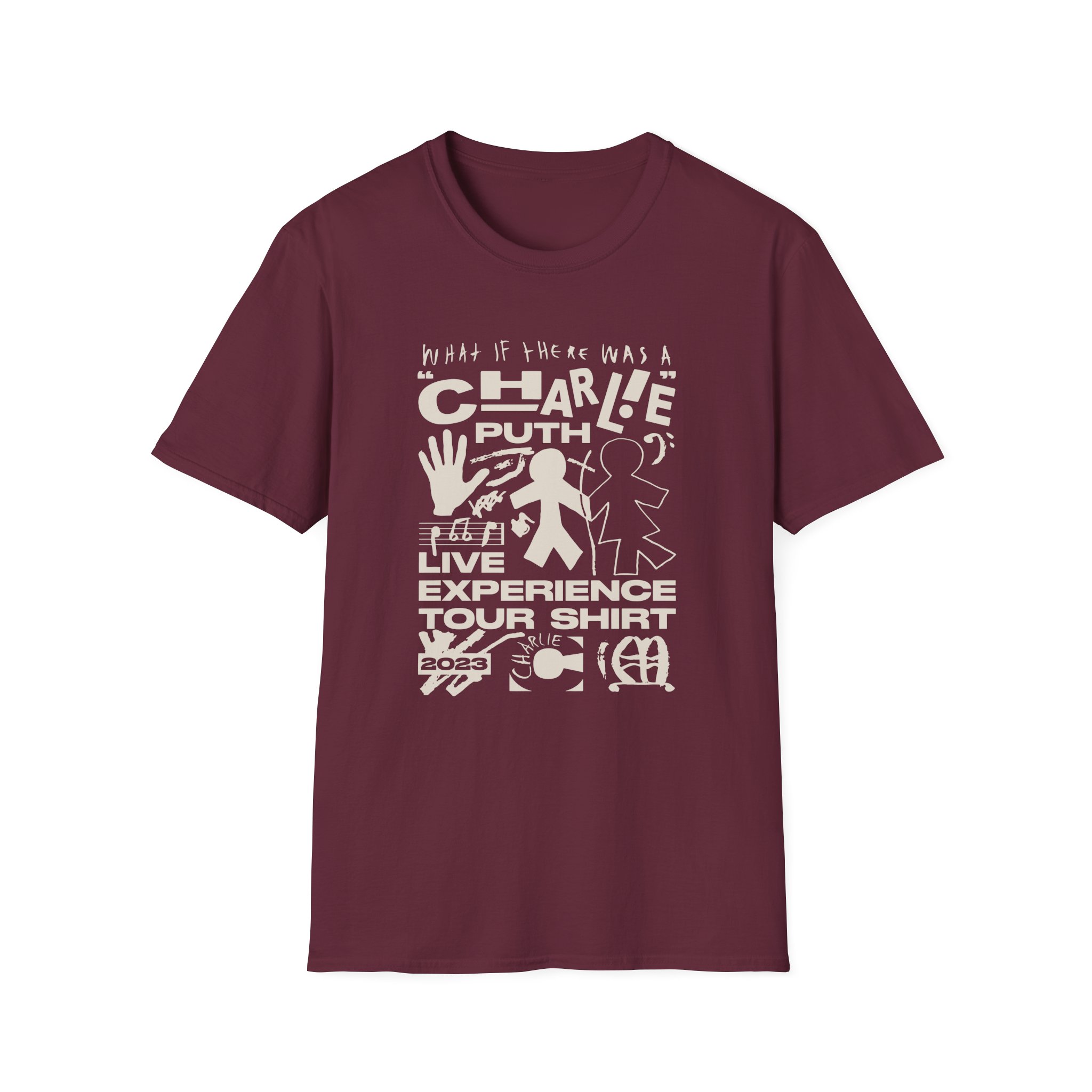Charlie Puth What If There Was A Tour Unisex Softstyle T-Shirt - Image 3