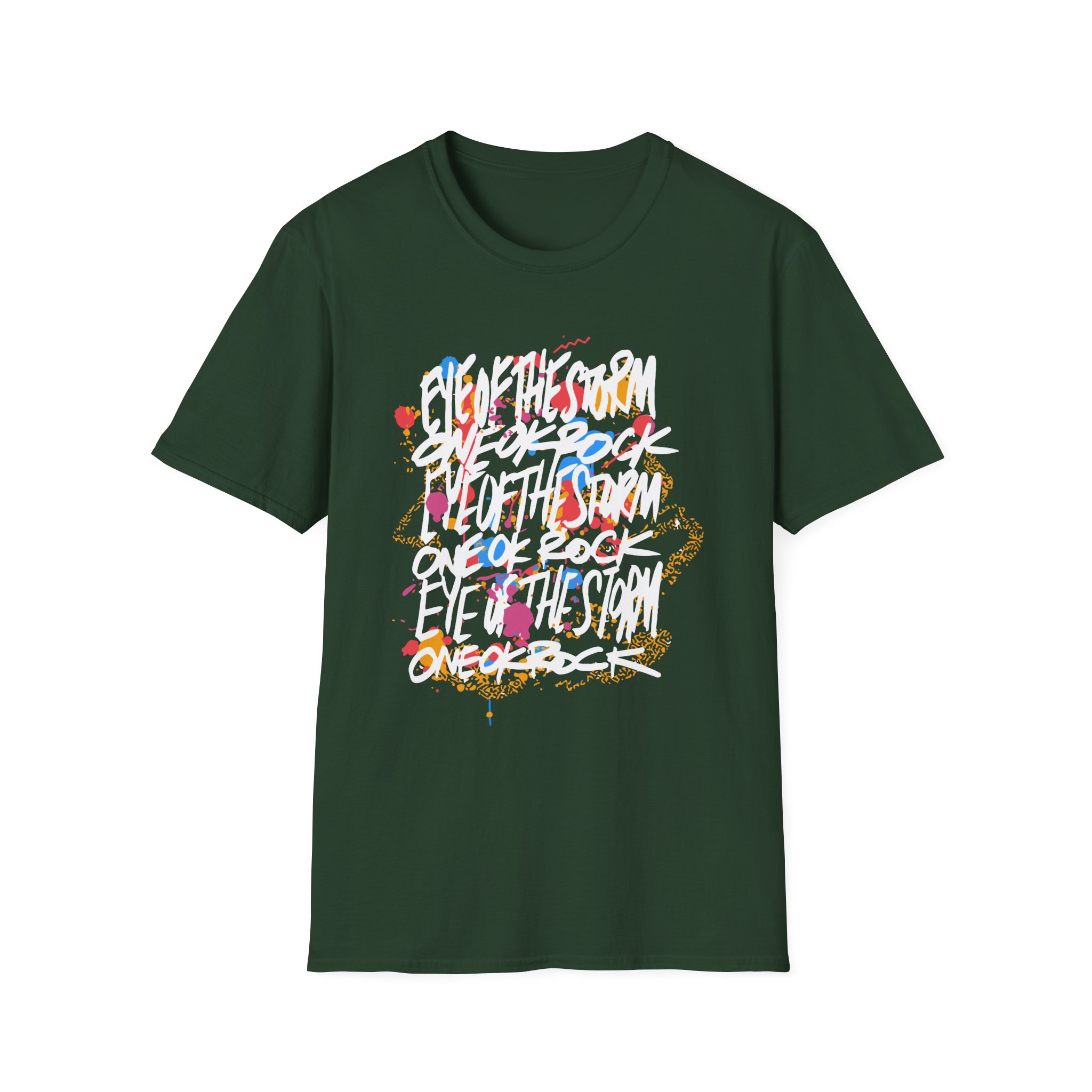One Ok Rock Painted Storm Unisex Softstyle T-shirt - Image 7