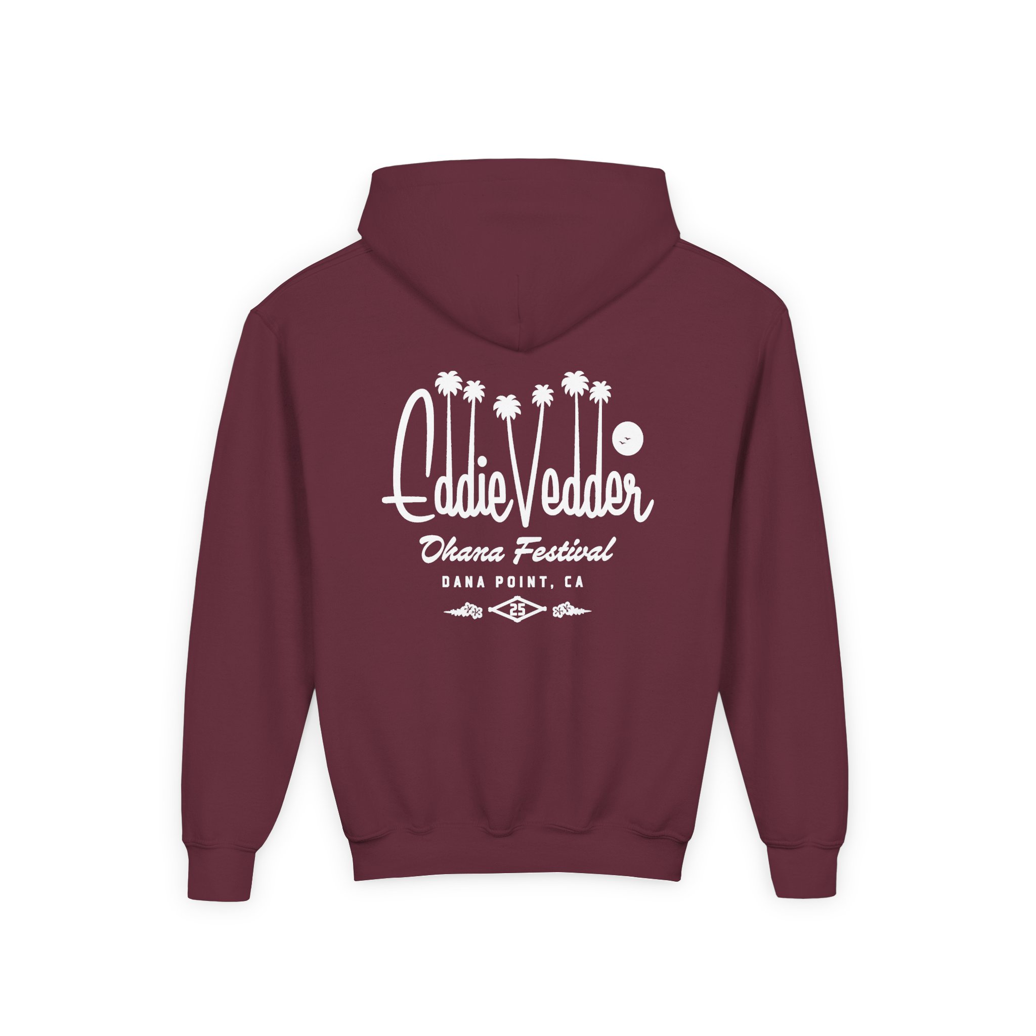 Eddie Vedder Palm Script Youth Heavy Blend Hooded Sweatshirt - Image 4