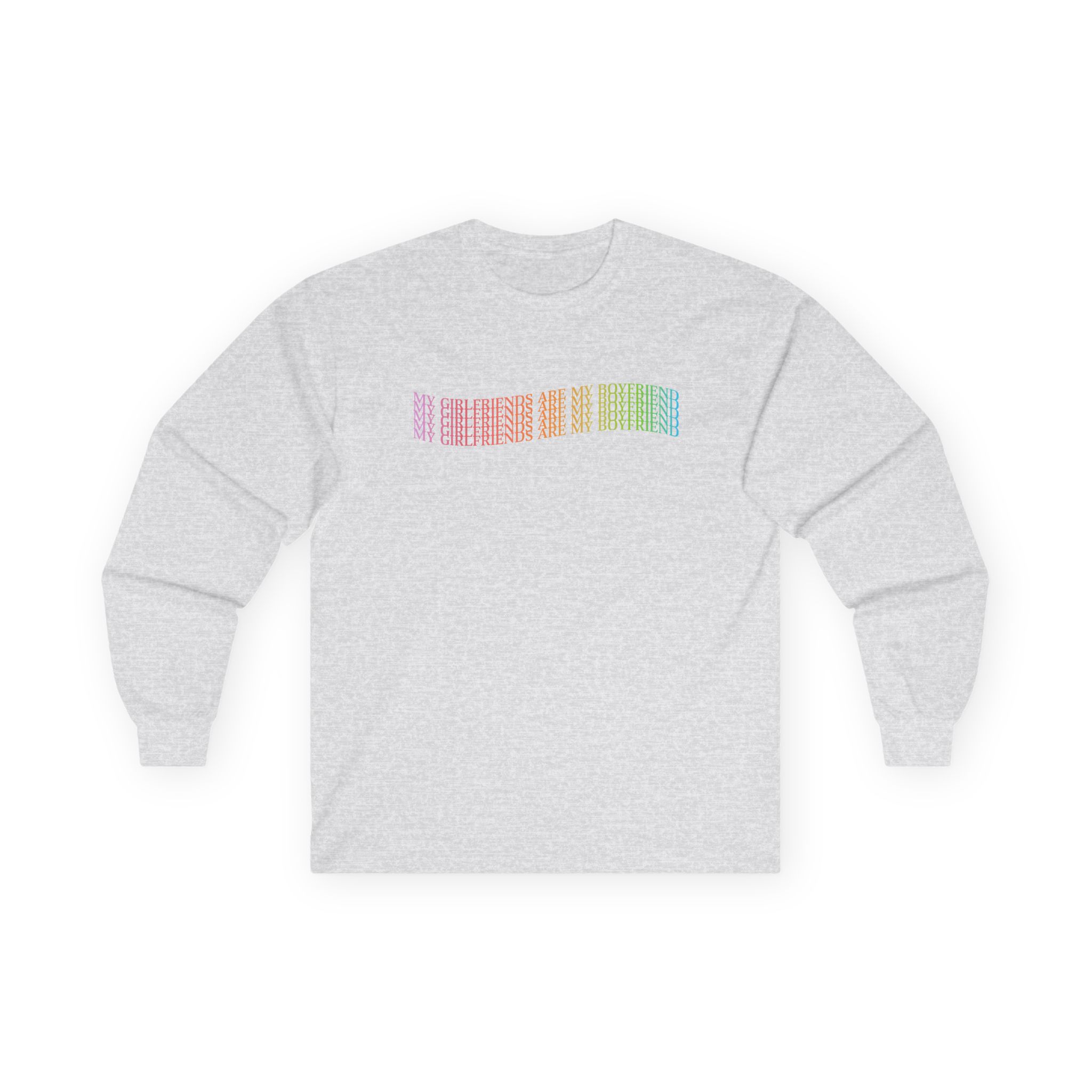 D L My Girlfriends Are My Boyfriend Pride Unisex Ultra Cotton Long Sleeve Tee - Image 3