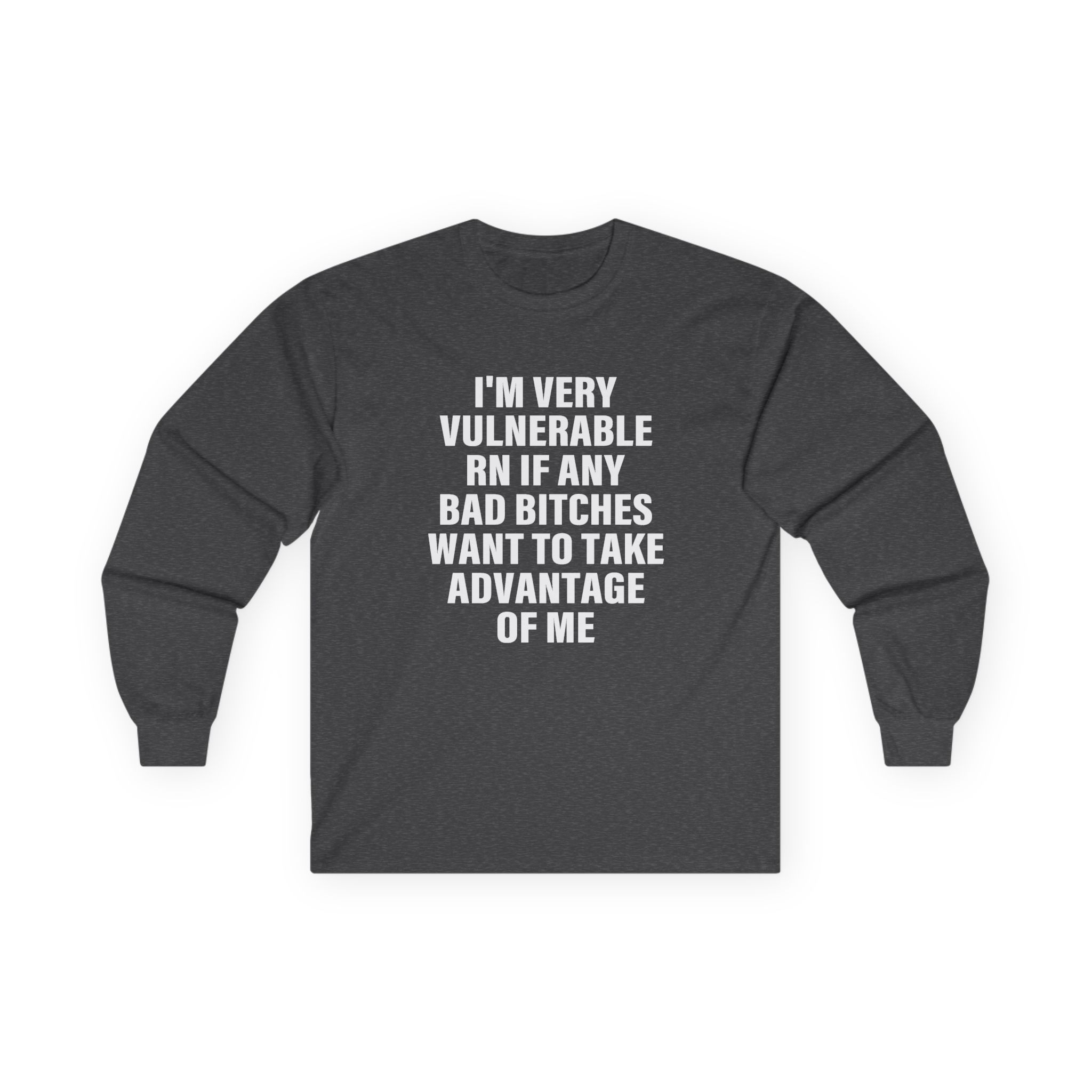 Dom Dolla I'm Very Vulnerable Rn if Any Bad Bitches Want to Take Advantage of Me Unisex Ultra Cotton Long Sleeve Tee - Image 9