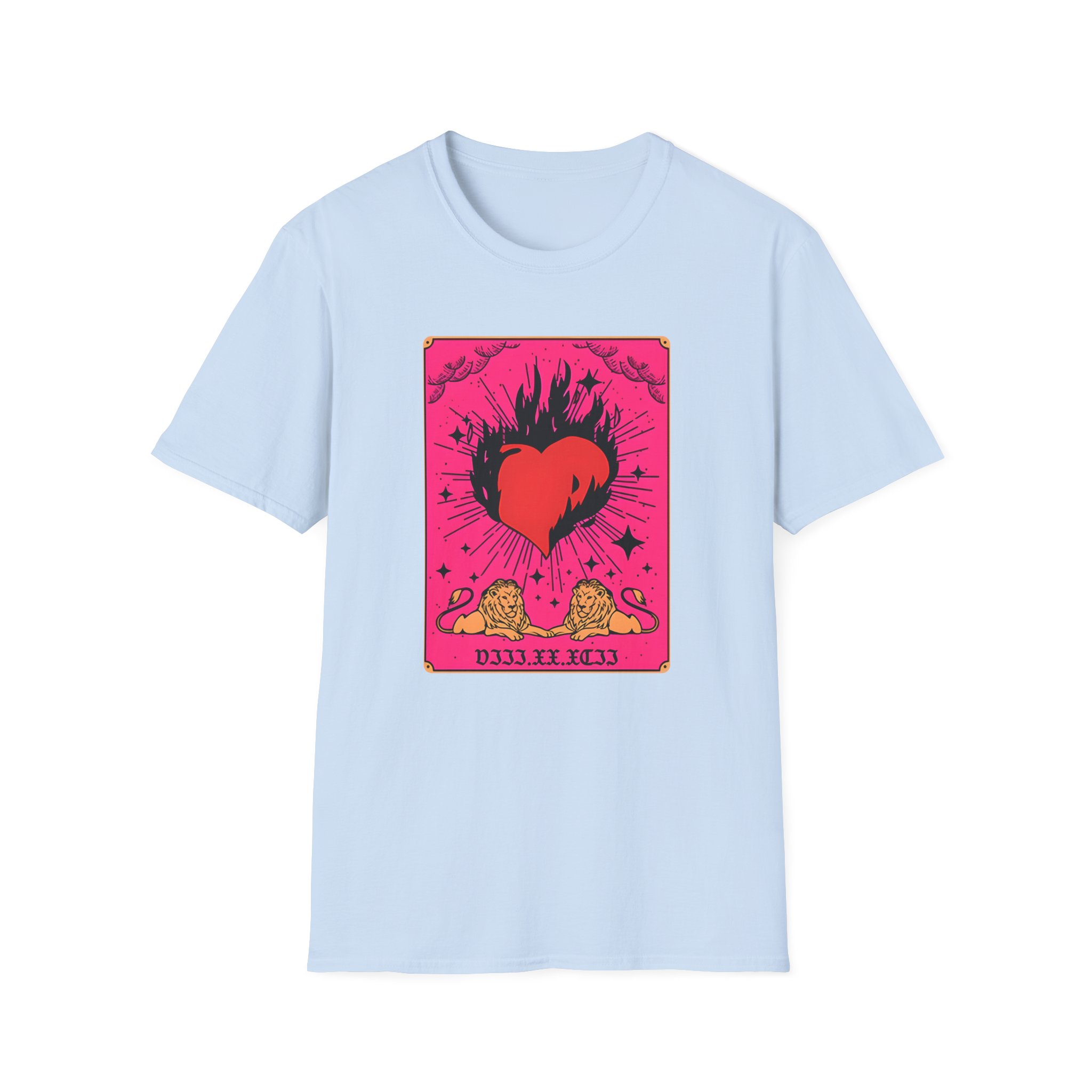 D L Burning Heart Unisex Softstyle T-Shirt - Image 13