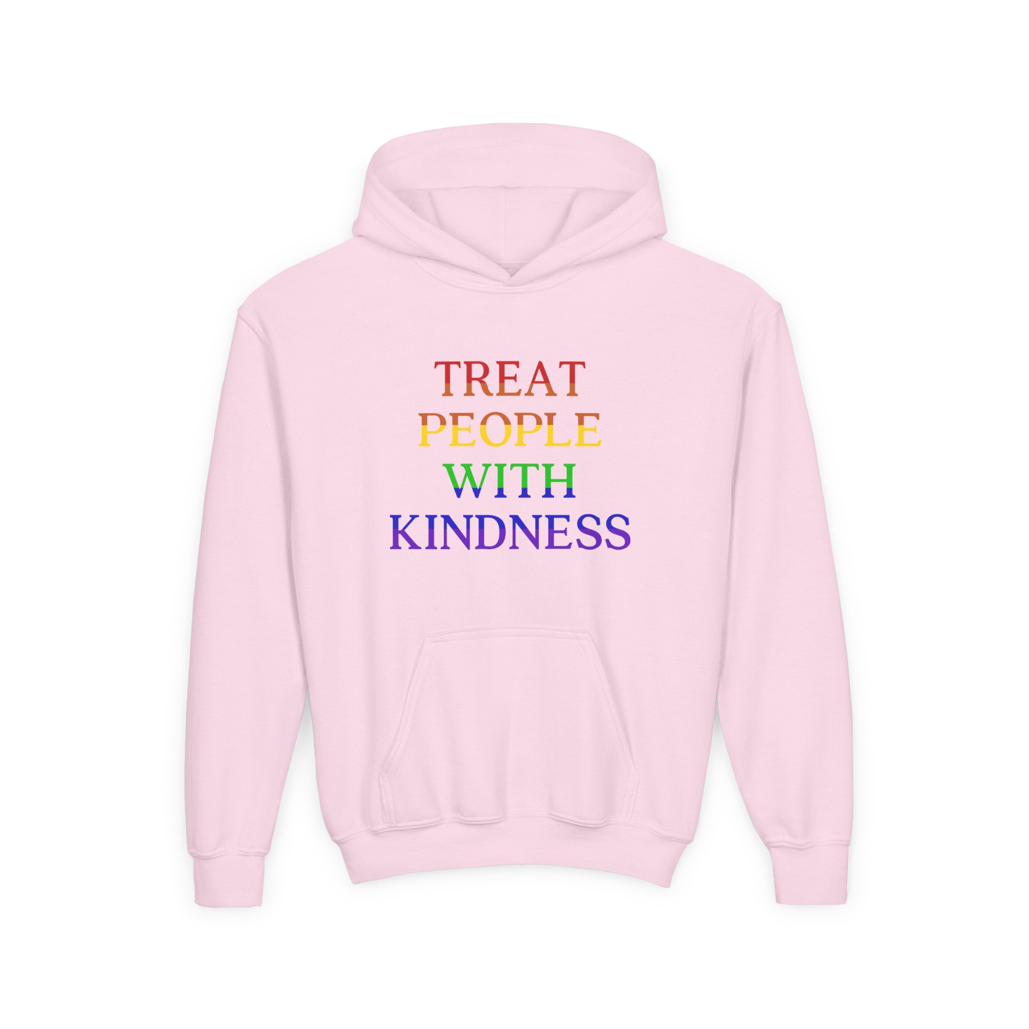 Love on Tour Treat People With Kindness Youth Heavy Blend Hooded Sweatshirt - Image 7