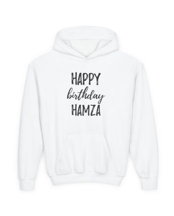 Hamza Happy Birthday Youth Heavy Blend Hooded Sweatshirt