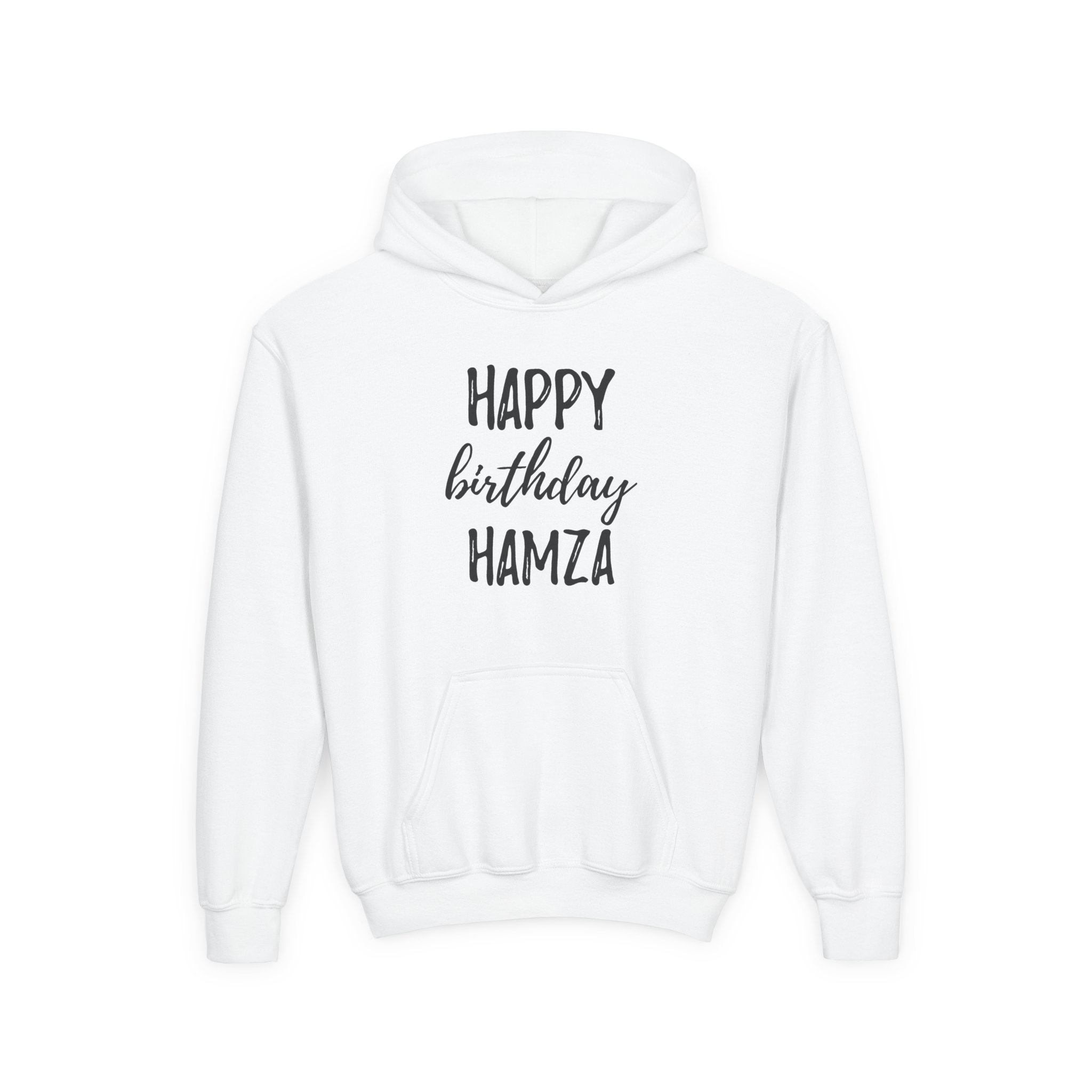 Hamza Happy Birthday Youth Heavy Blend Hooded Sweatshirt