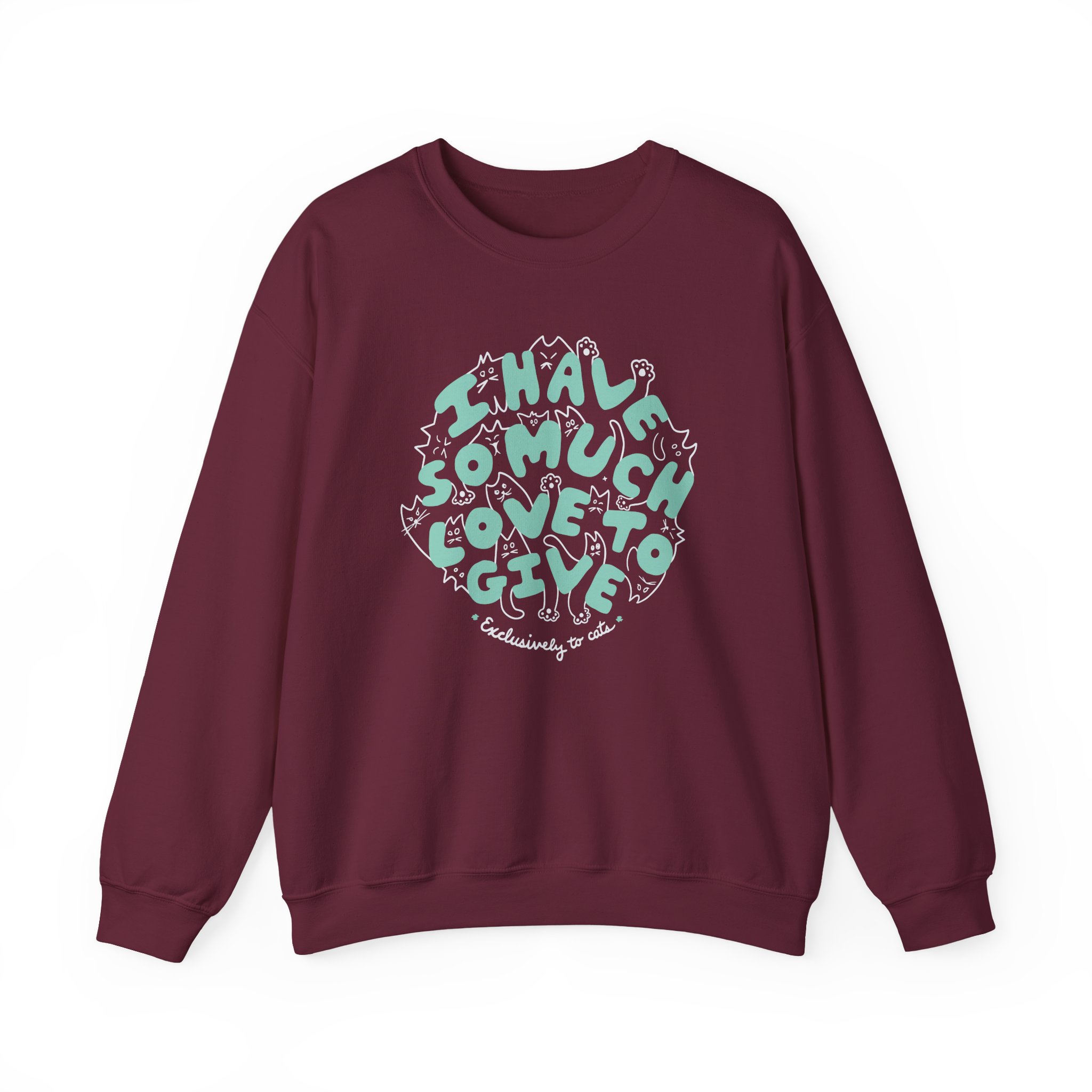 Dropout Exclusively To Cats Unisex Heavy Blend™ Crewneck Sweatshirt - Image 3